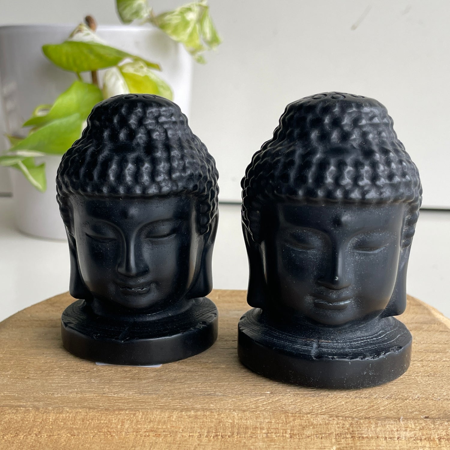 Black Obsidian Buddha Head