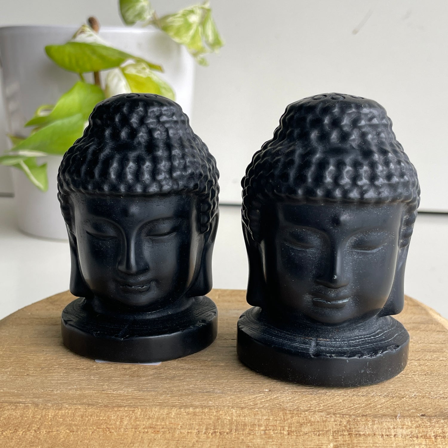 Black Obsidian Buddha Head