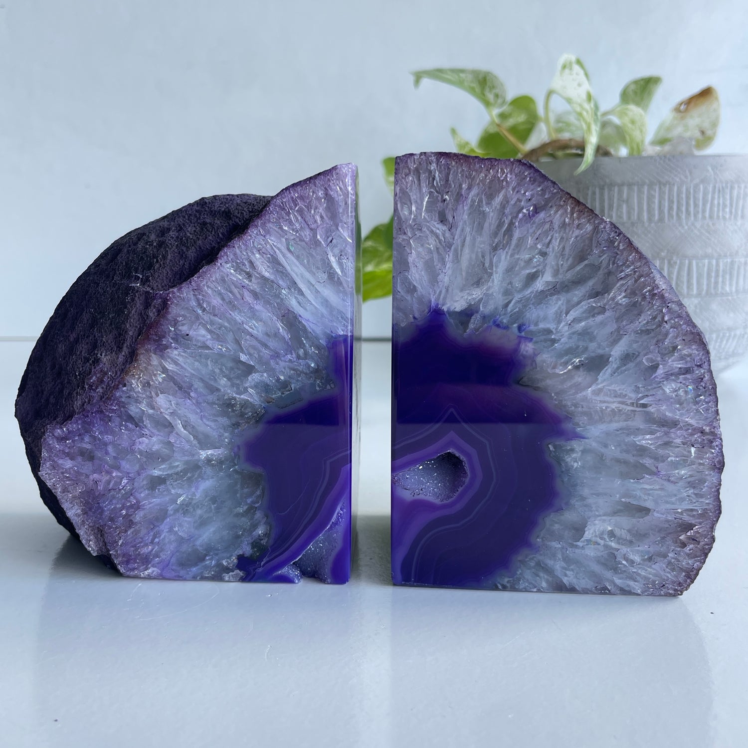 Purple Agate Bookend Pair 8