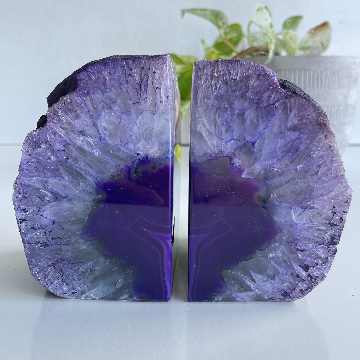 Purple Agate Bookend Pair 8