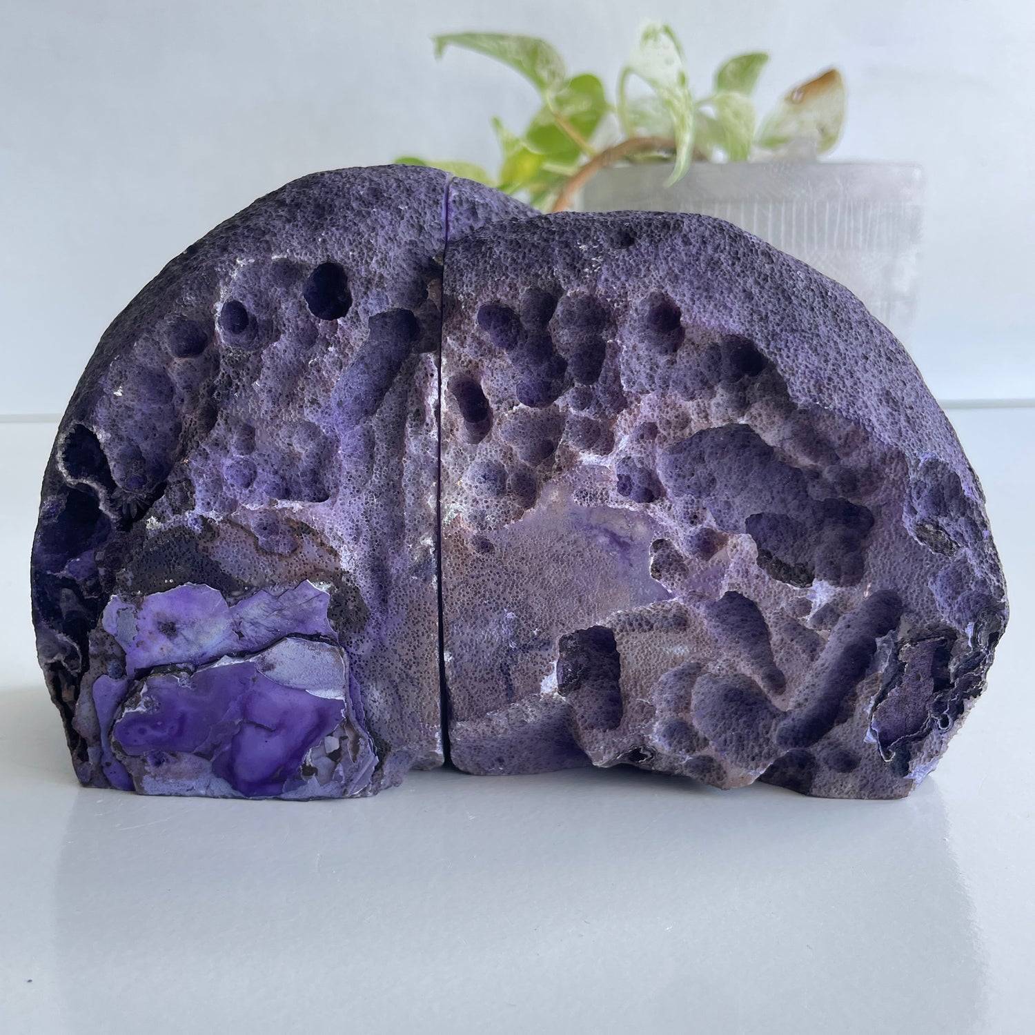 Purple Agate Bookend Pair 8