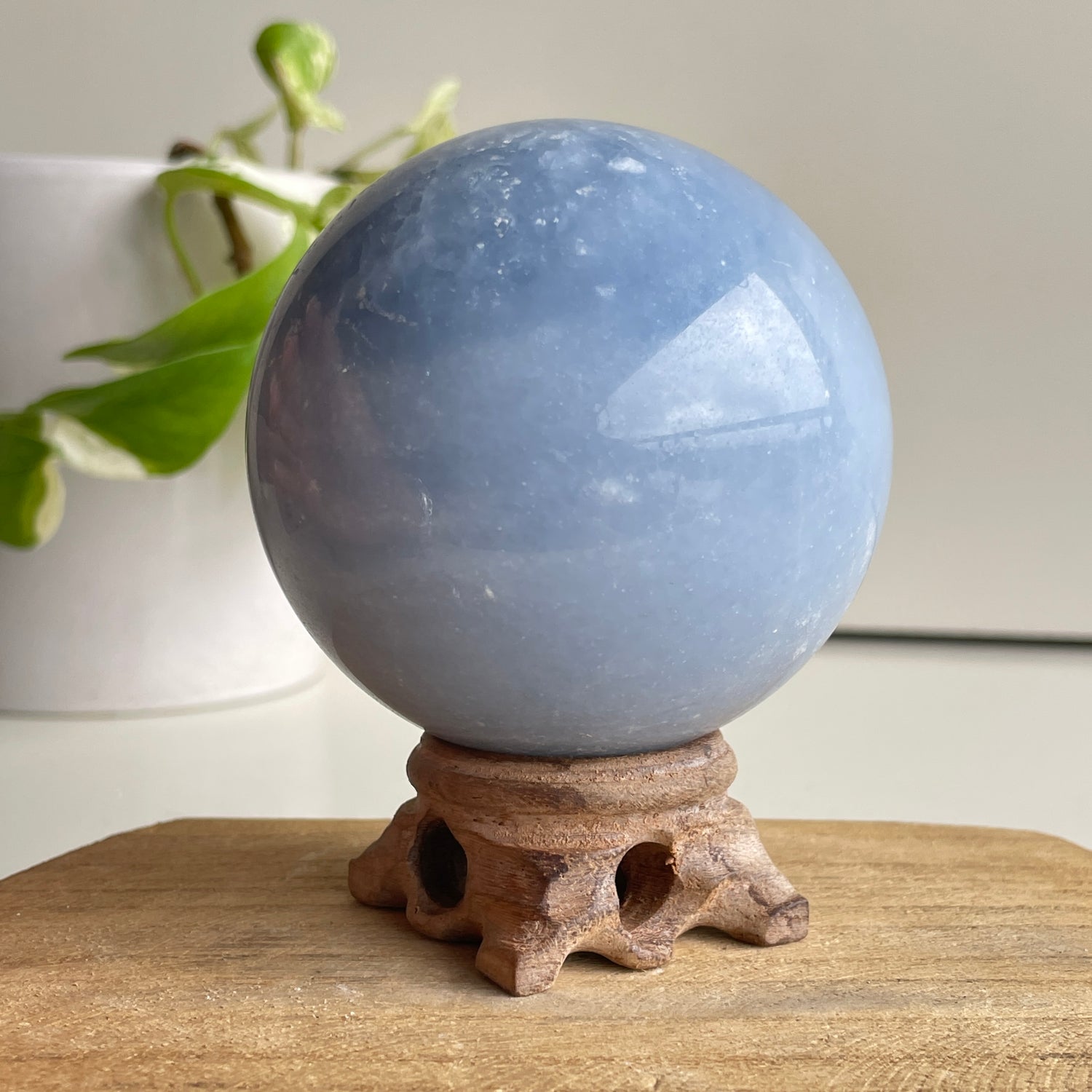 Blue Calcite Sphere 7.7cm