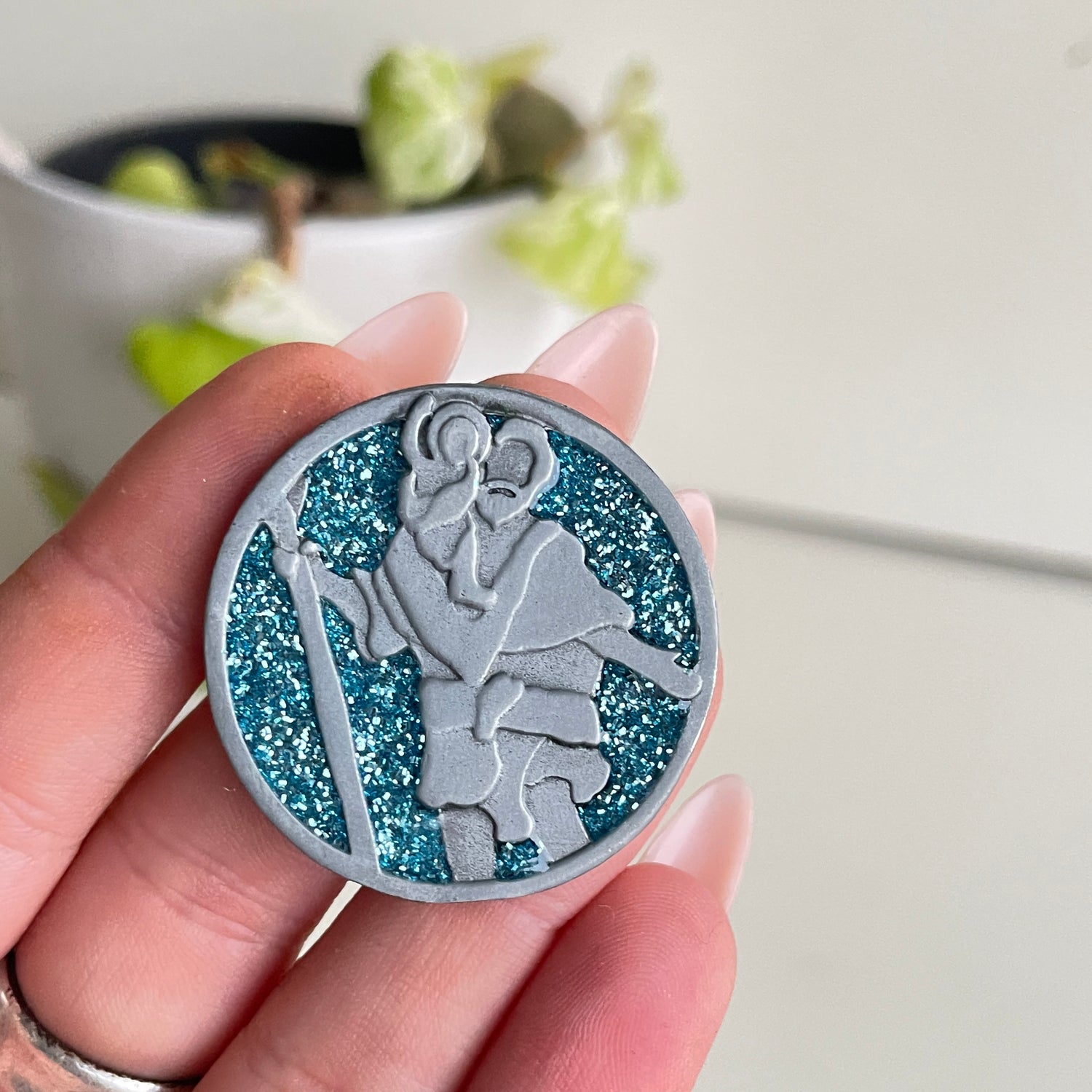 St Christopher Glitter Token