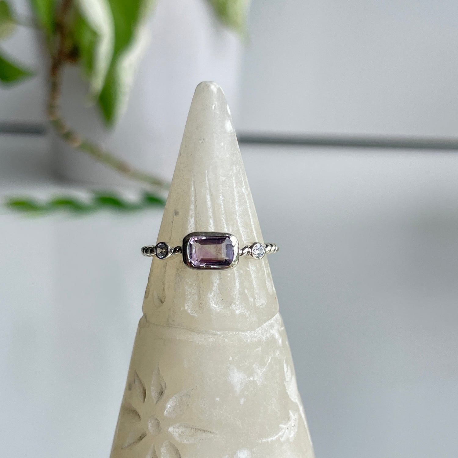 Amethyst Rectangle Ring