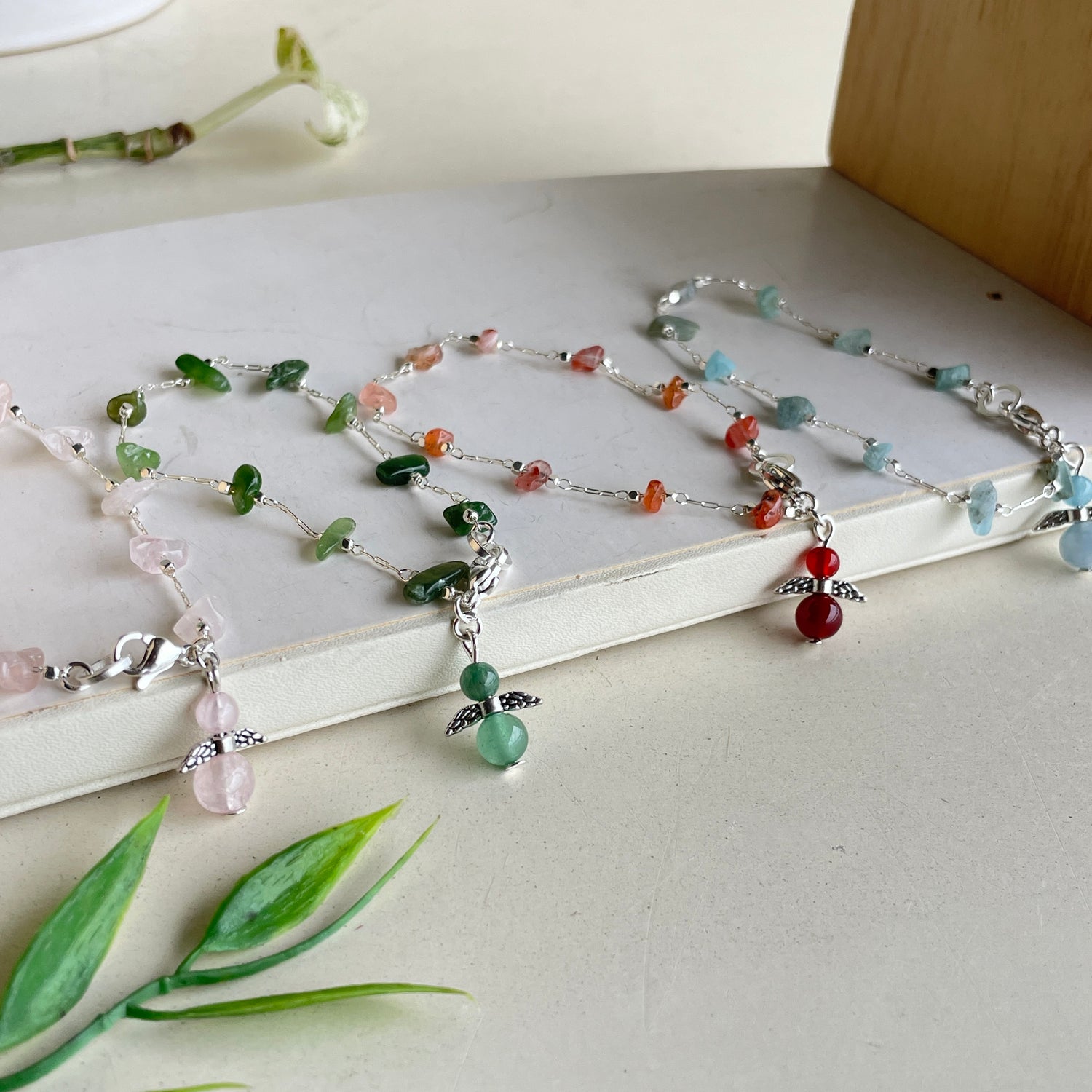 Childs Bracelet Silver With Crystals