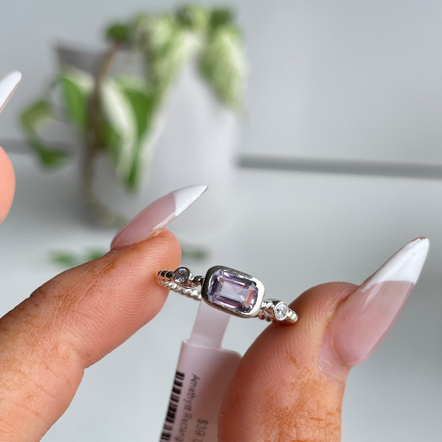 Amethyst Rectangle Ring
