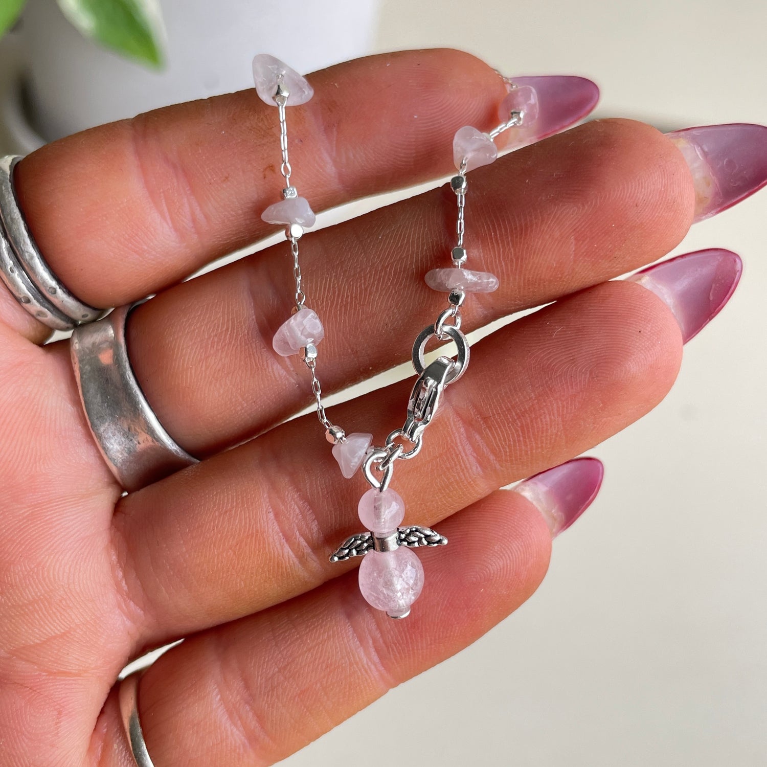Childs Bracelet Silver With Crystals
