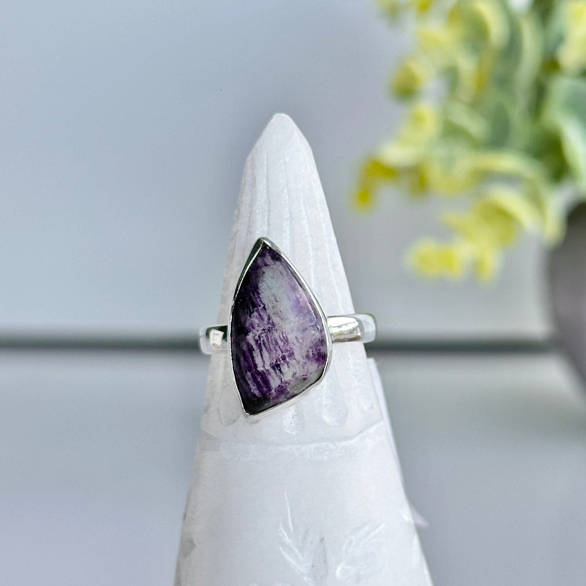Kammererite Freeform Ring Sz8