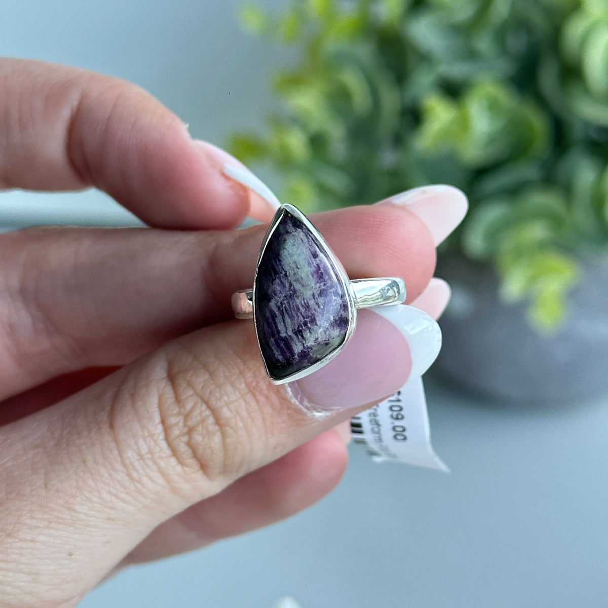 Kammererite Freeform Ring Sz8