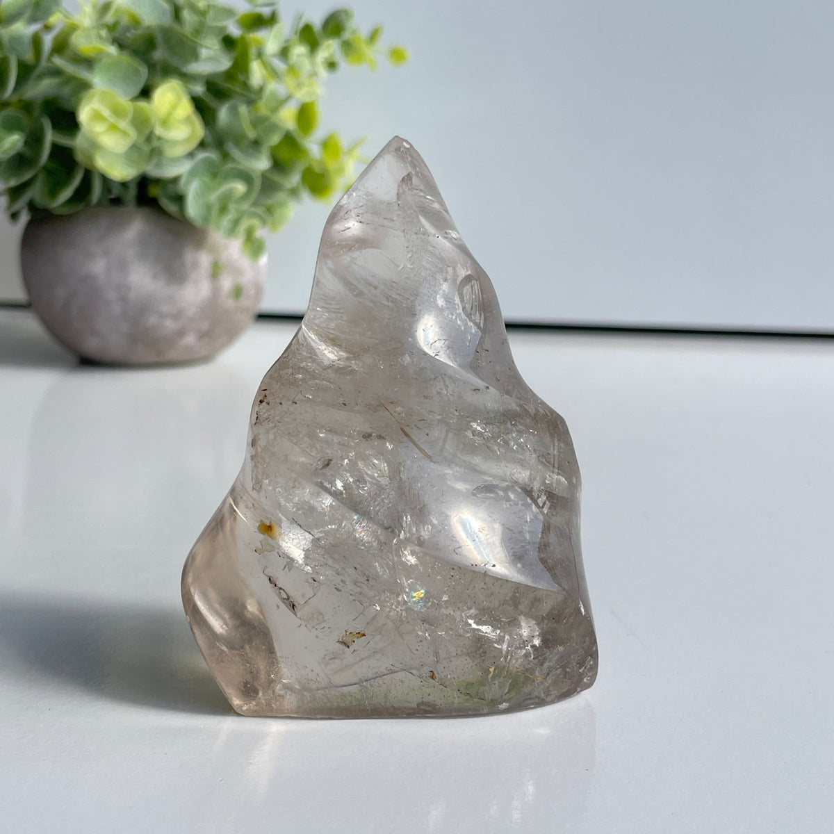 Smoky Quartz Flame 8.9cm