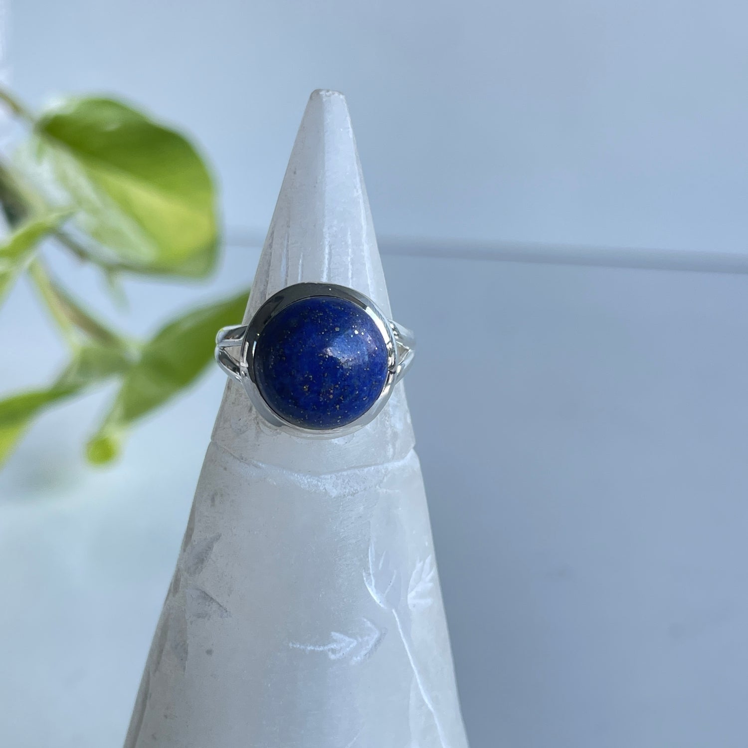 Sz7 Lapis Lazuli Round Ring 001