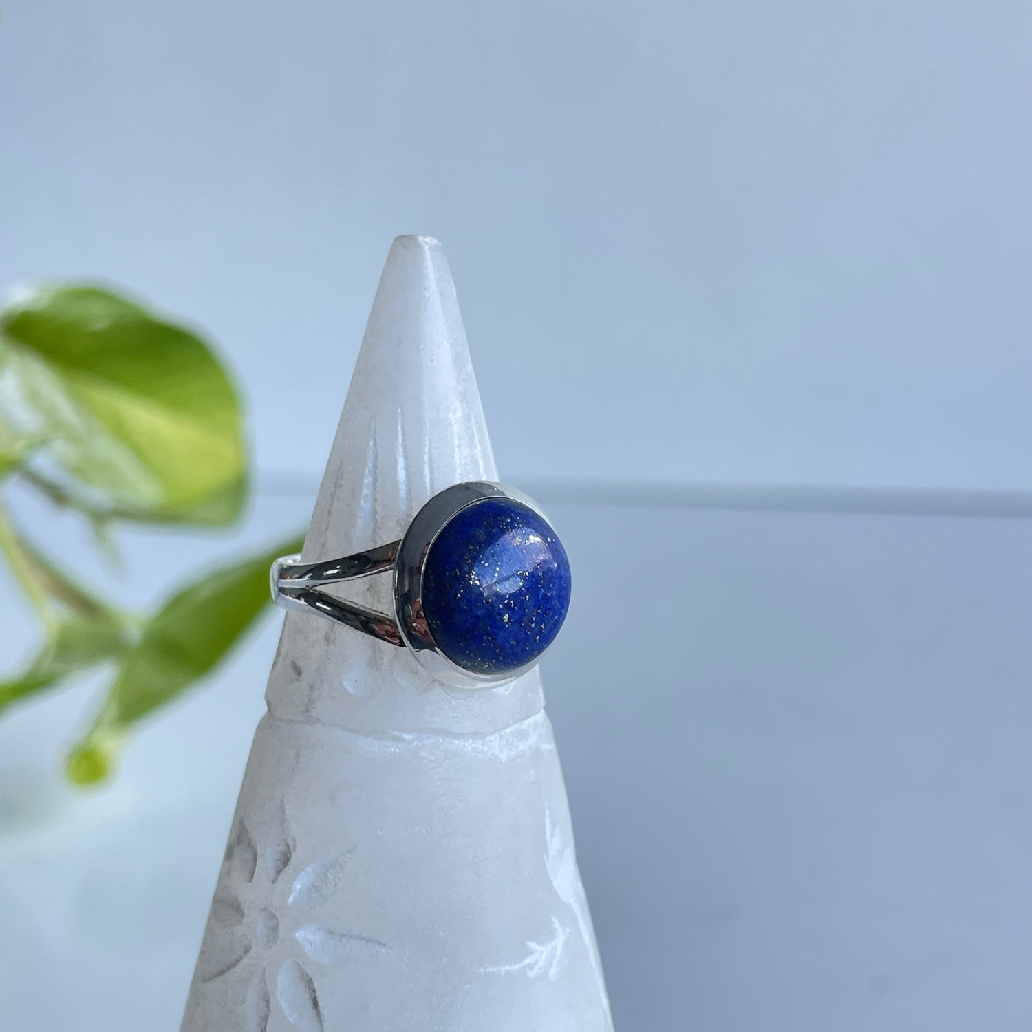 Sz7 Lapis Lazuli Round Ring 001