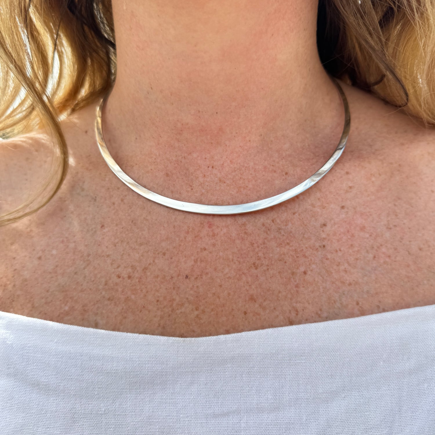 Silver Collar Necklace 3mm