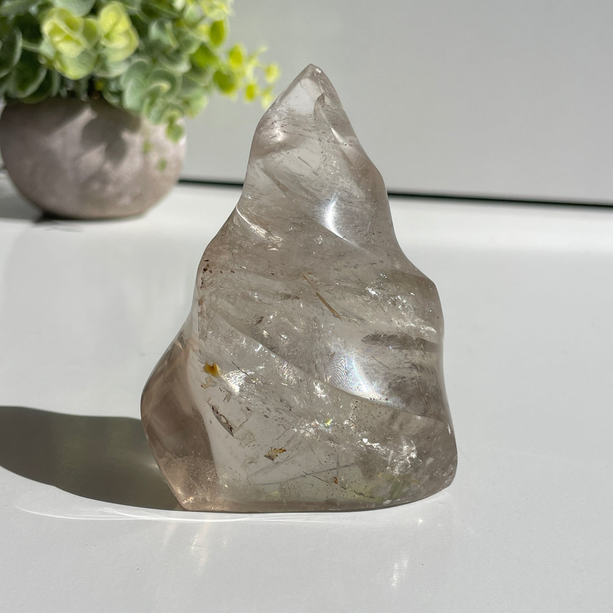 Smoky Quartz Flame 8.9cm