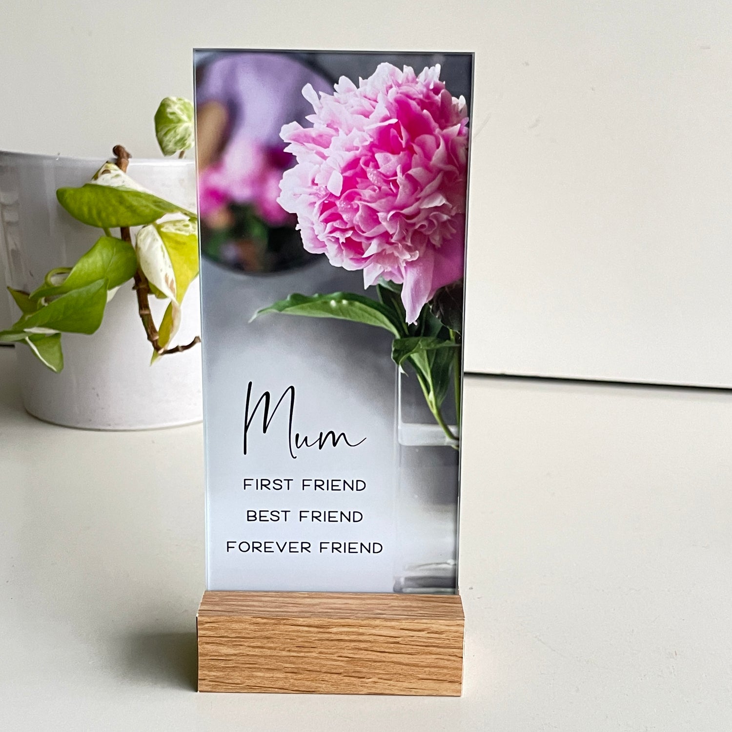 Mum Glass Plaque PL910Mu
