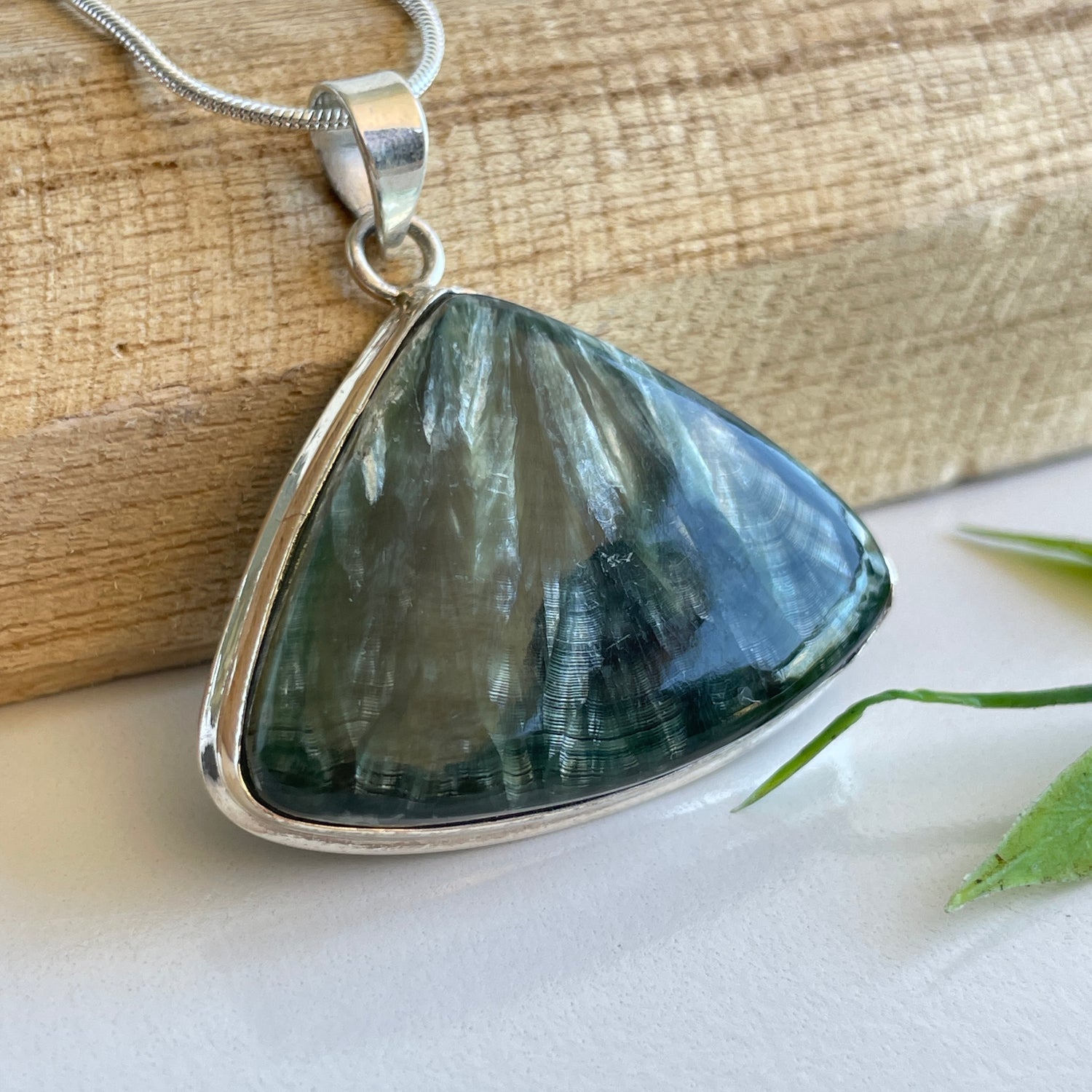 Seraphinite Teardrop Pendant