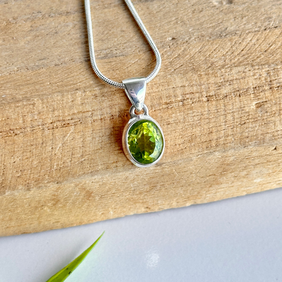 Peridot Oval Pendant