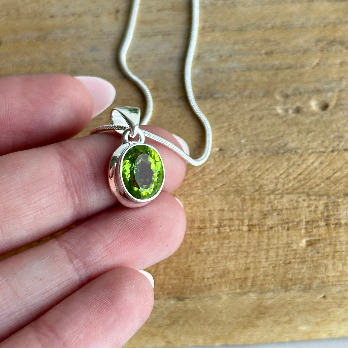 Peridot Oval Pendant