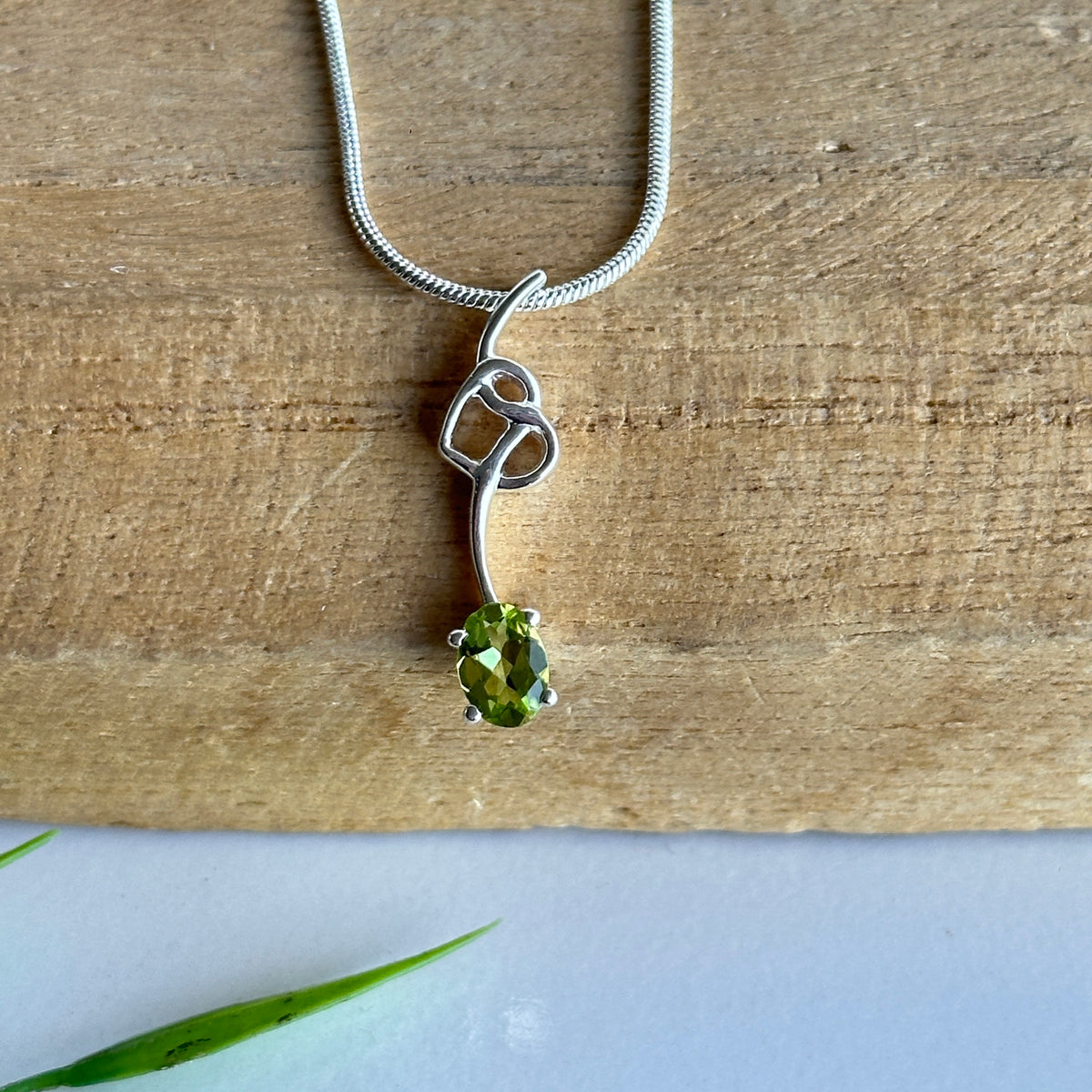 Peridot Oval Pendant