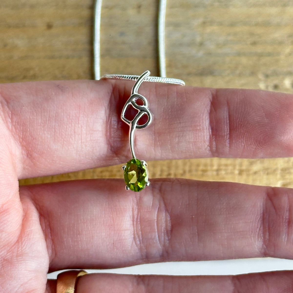 Peridot Oval Pendant