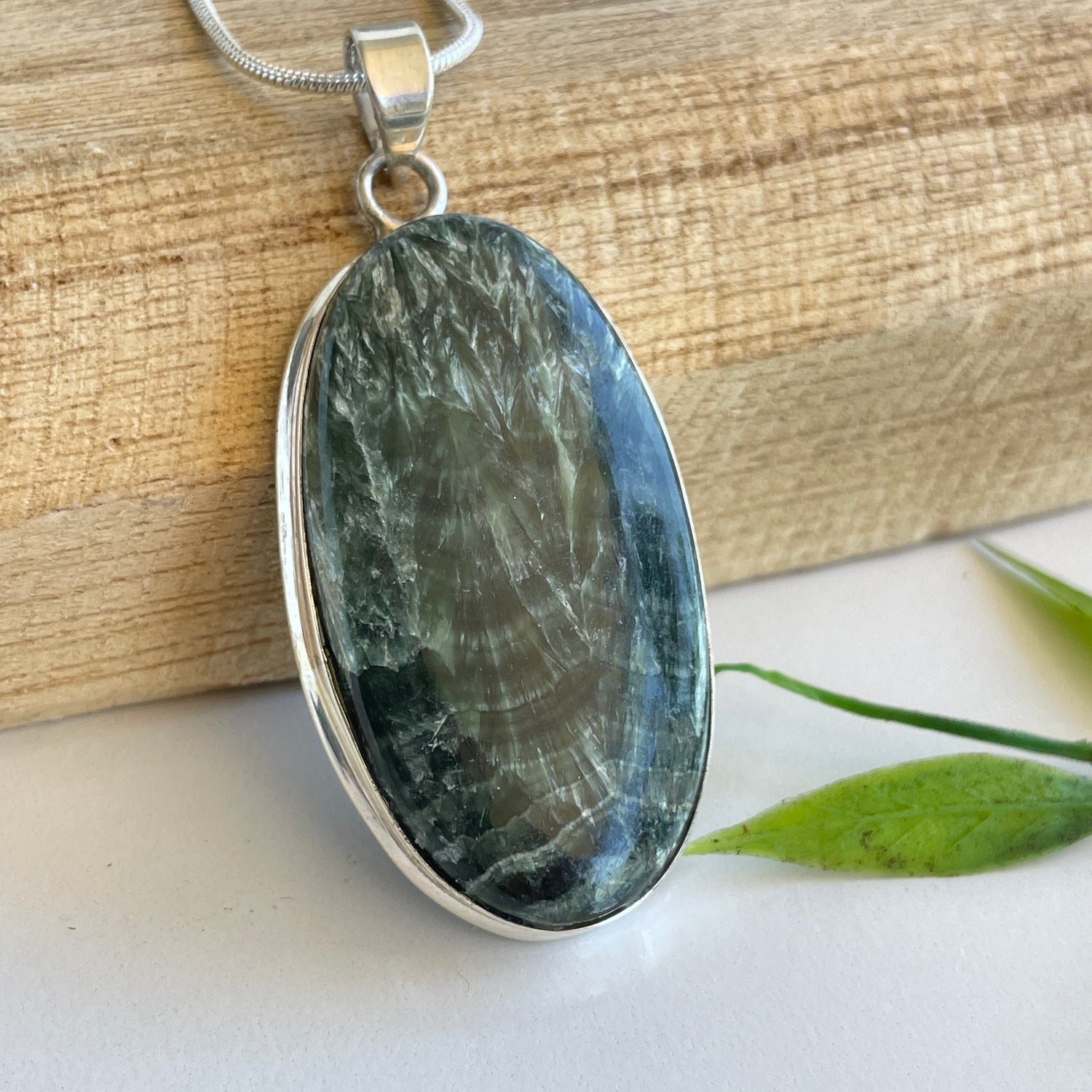 Seraphinite Oval Pendant