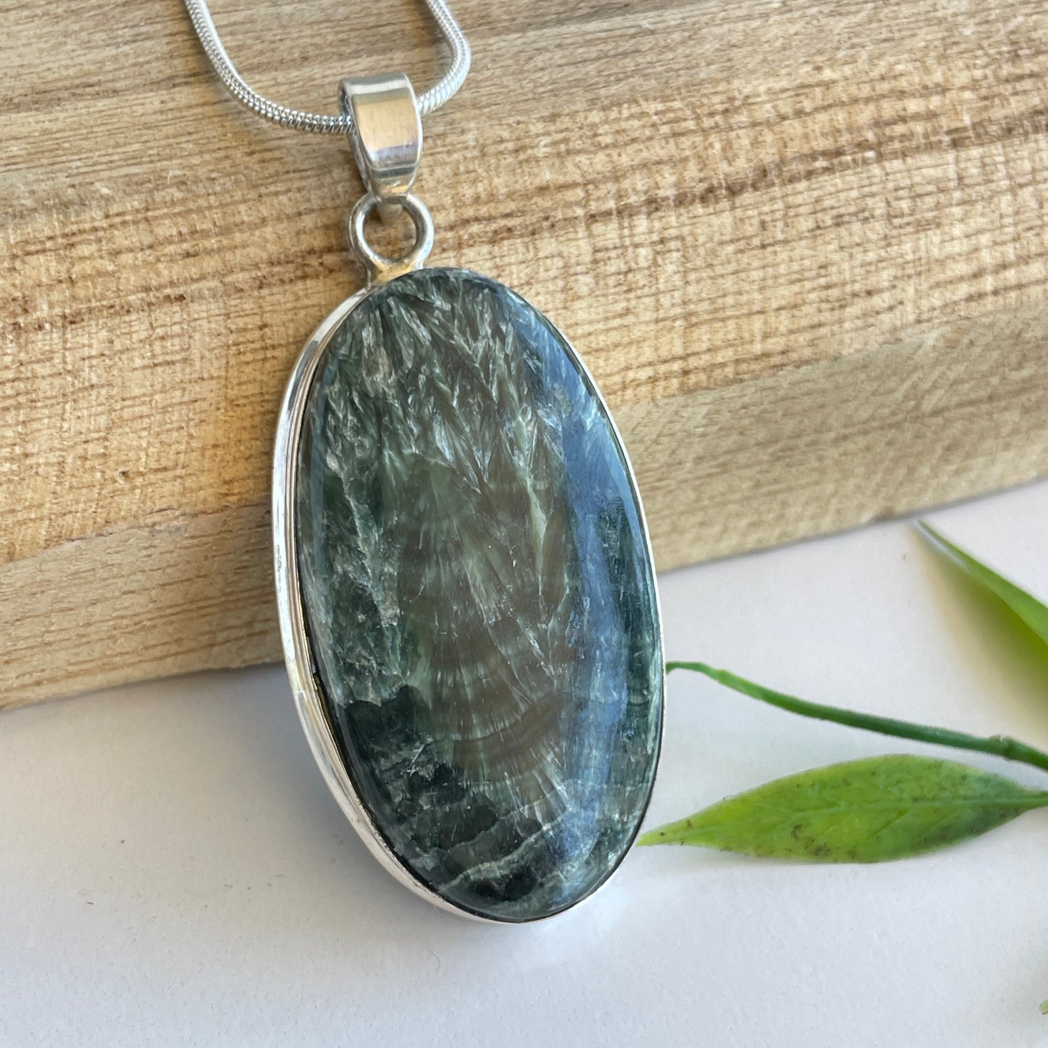 Seraphinite Oval Pendant