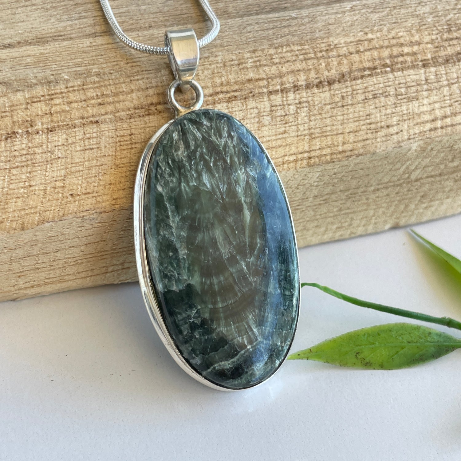 Seraphinite Oval Pendant