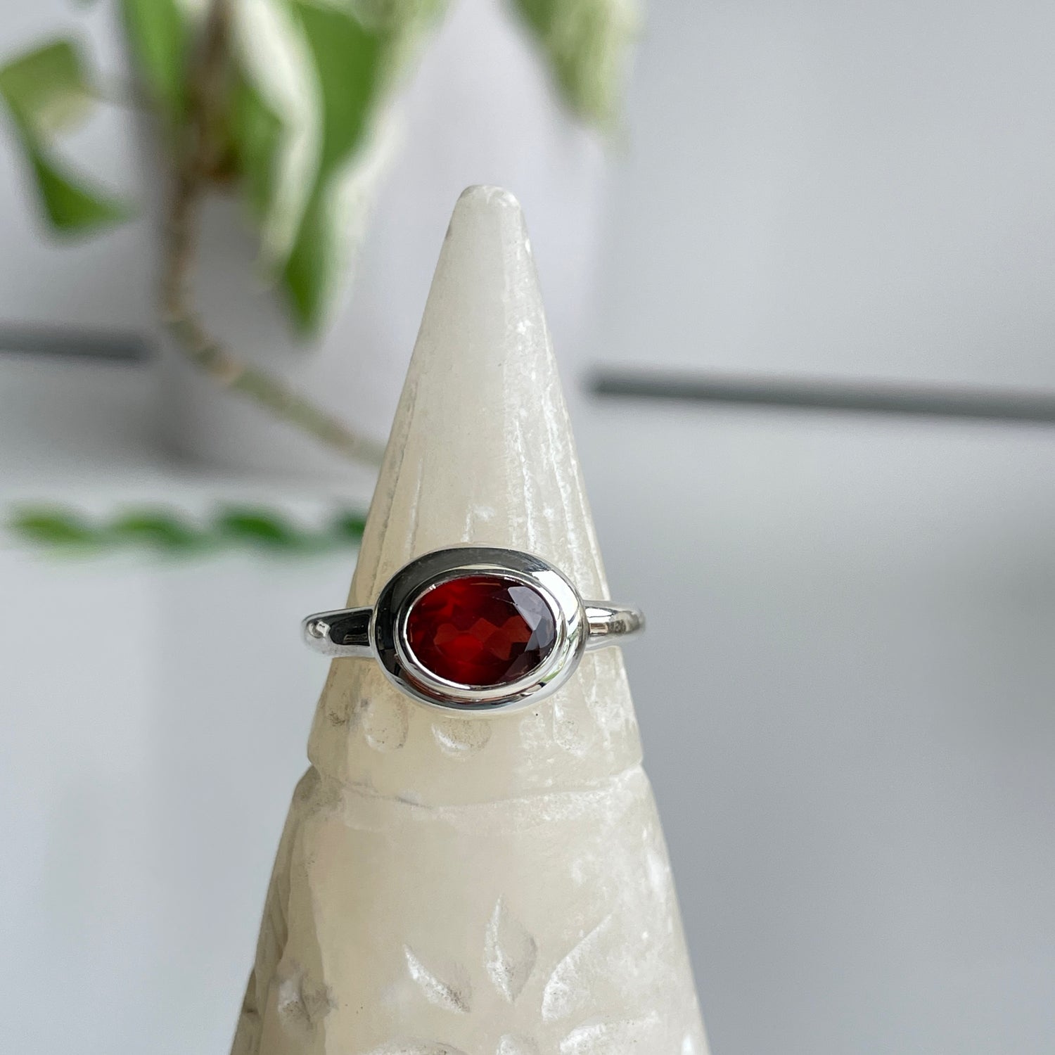 Garnet Oval Ring