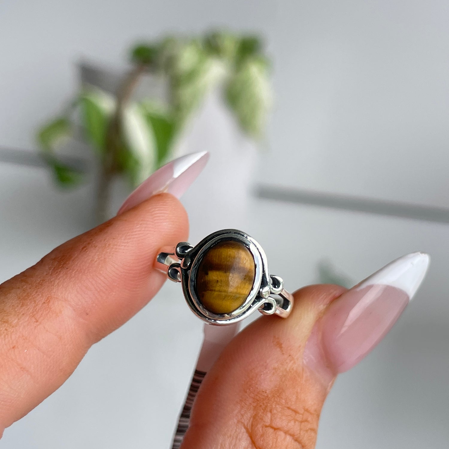 Tigers Eye Oval Ring