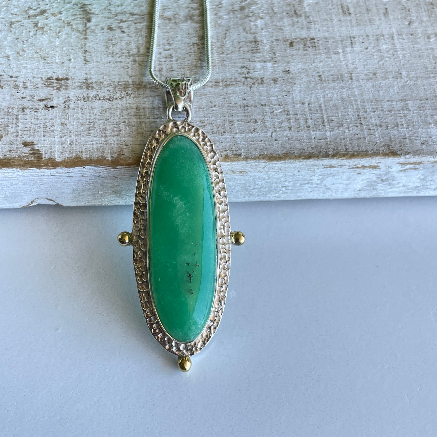 Chrysoprase Oval Pendant