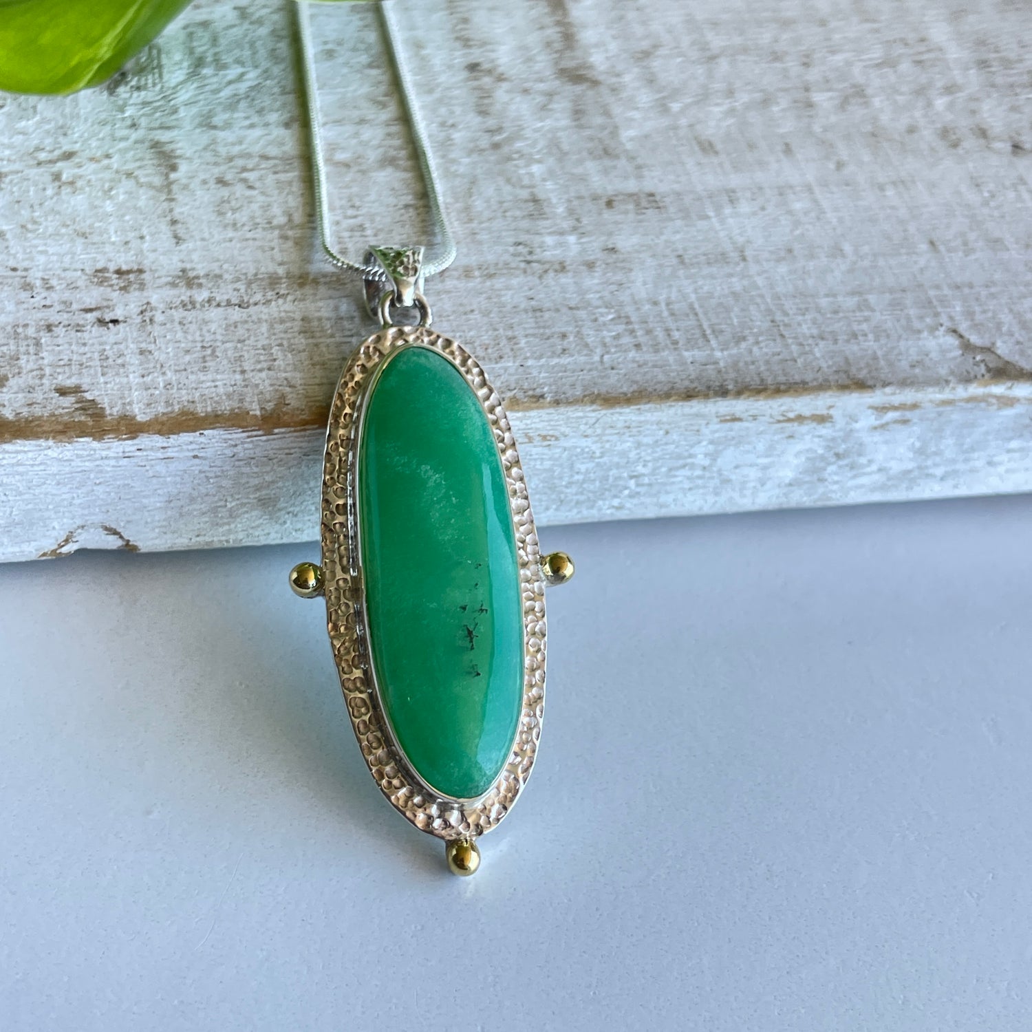 Chrysoprase Oval Pendant