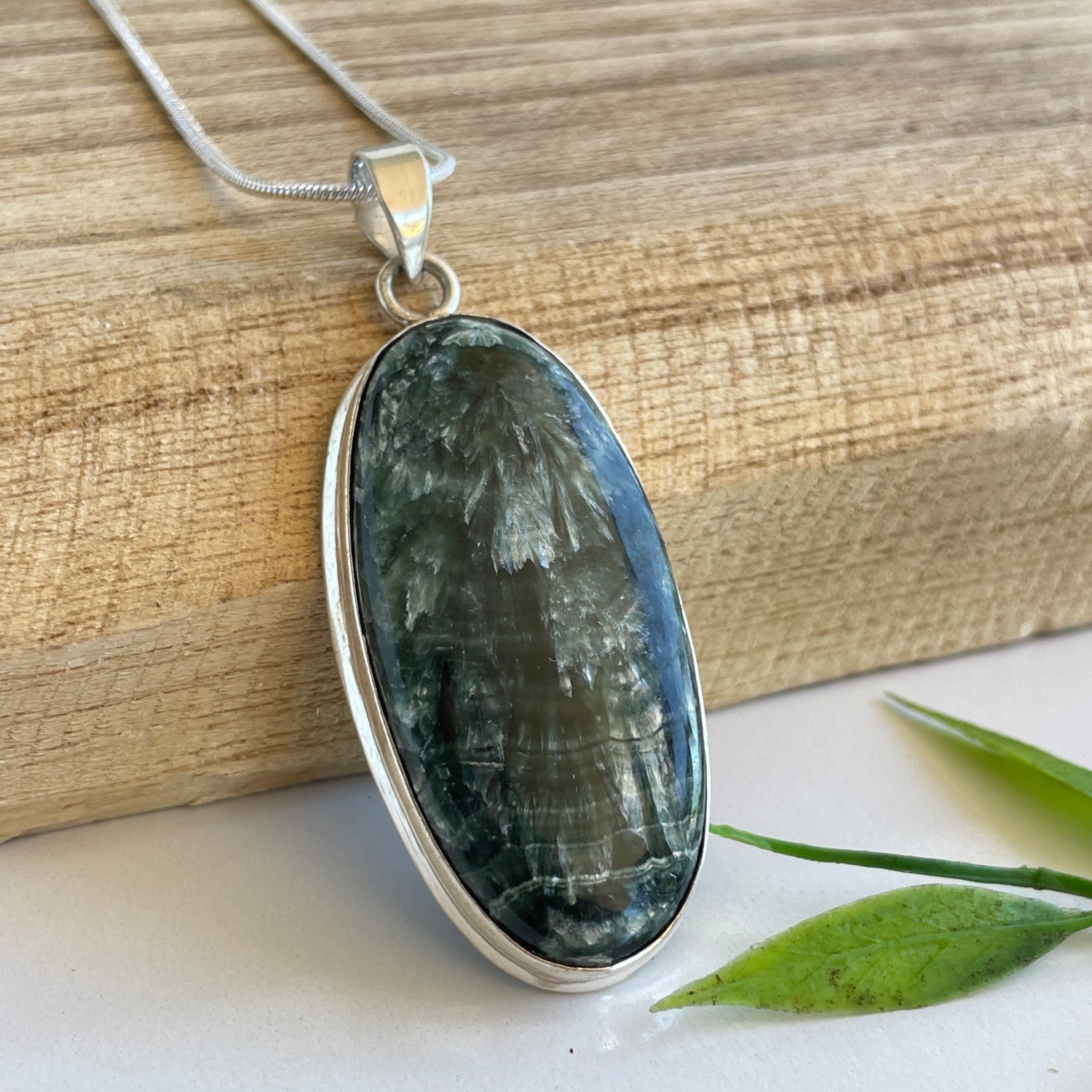 Seraphinite Oval Pendant