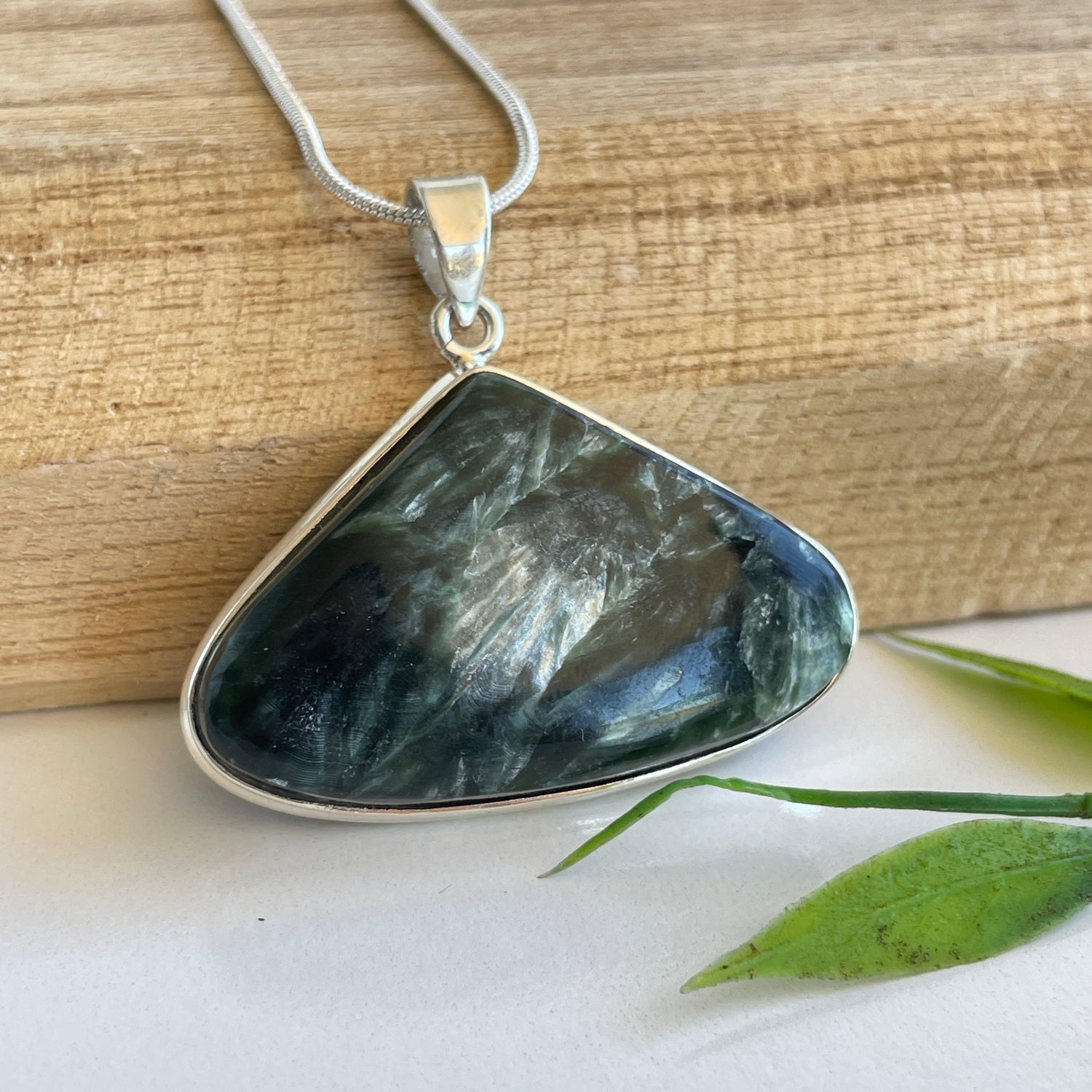 Seraphinite Teardrop Pendant