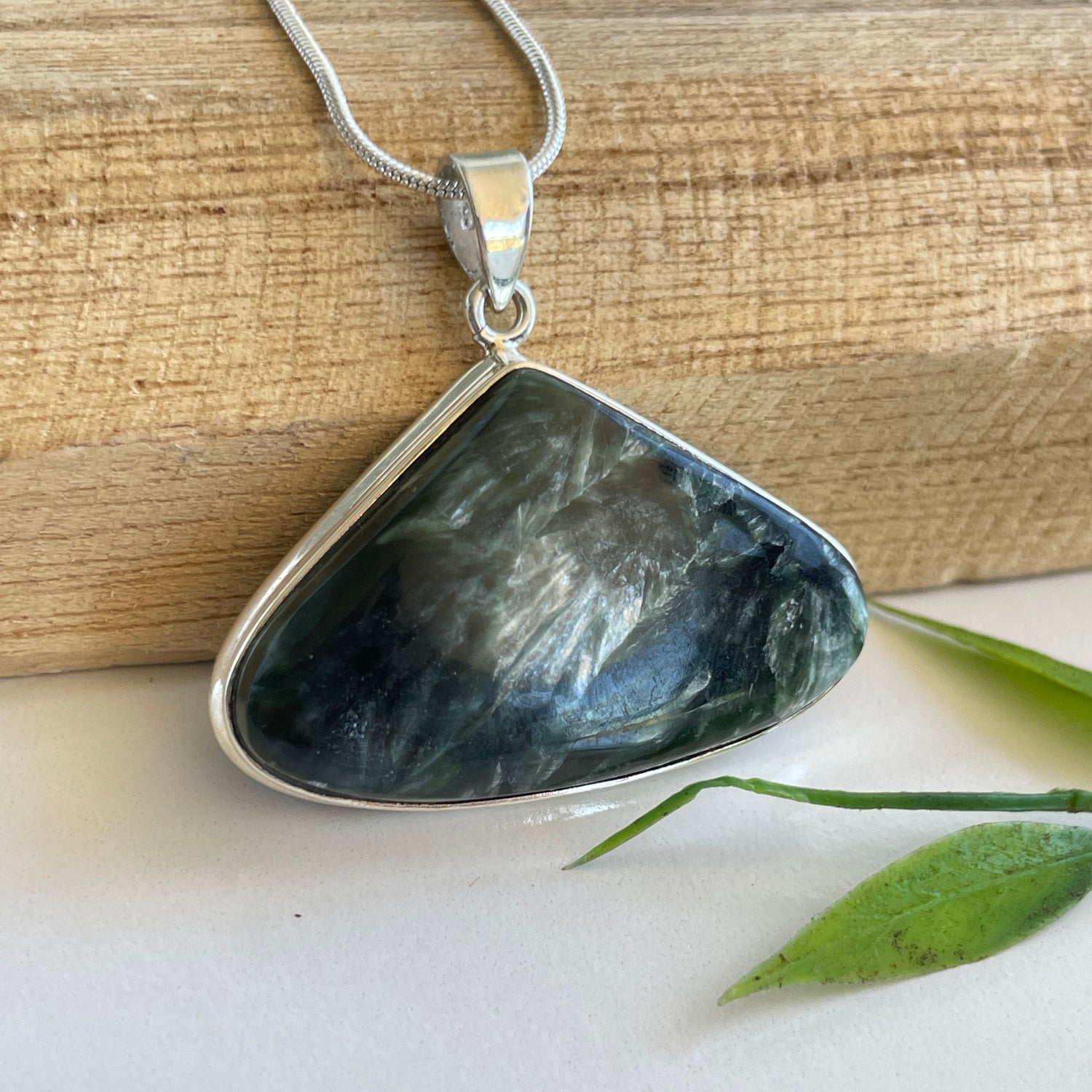 Seraphinite Teardrop Pendant