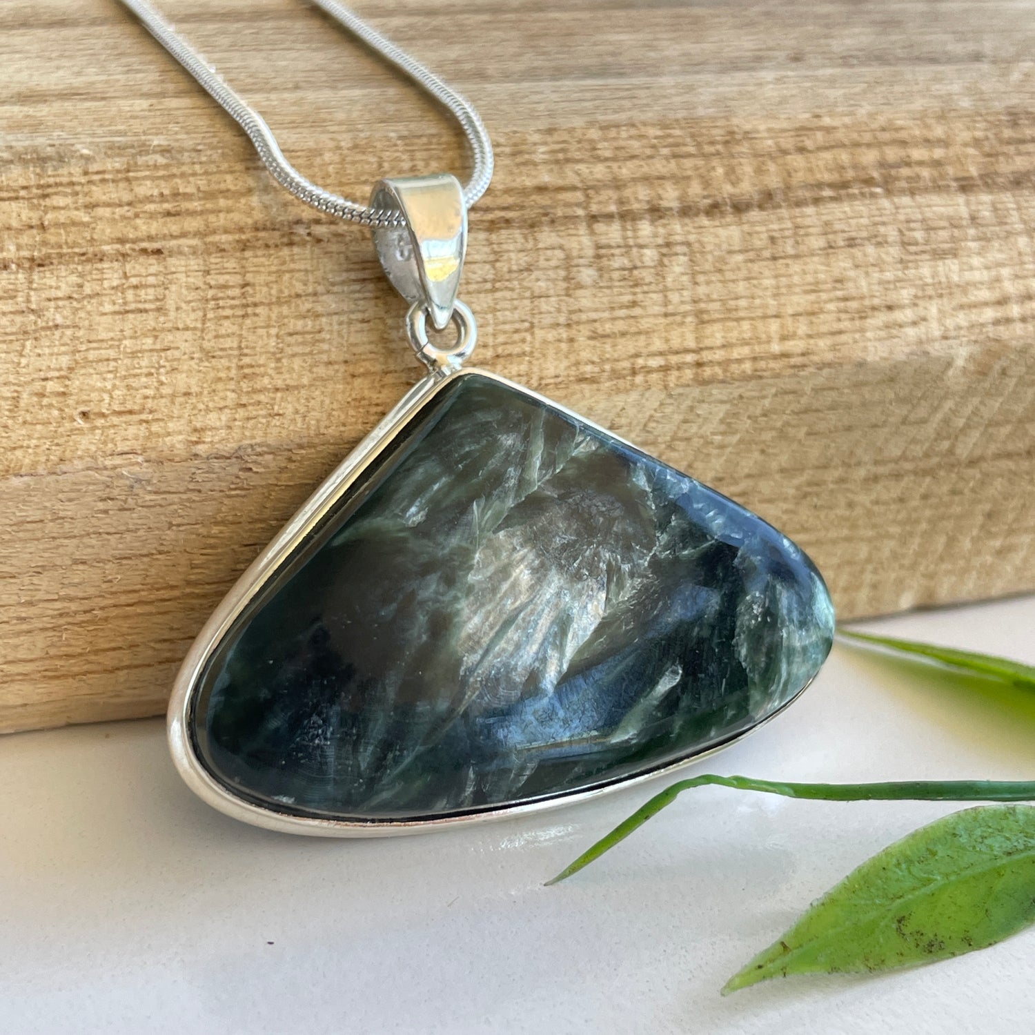 Seraphinite Teardrop Pendant