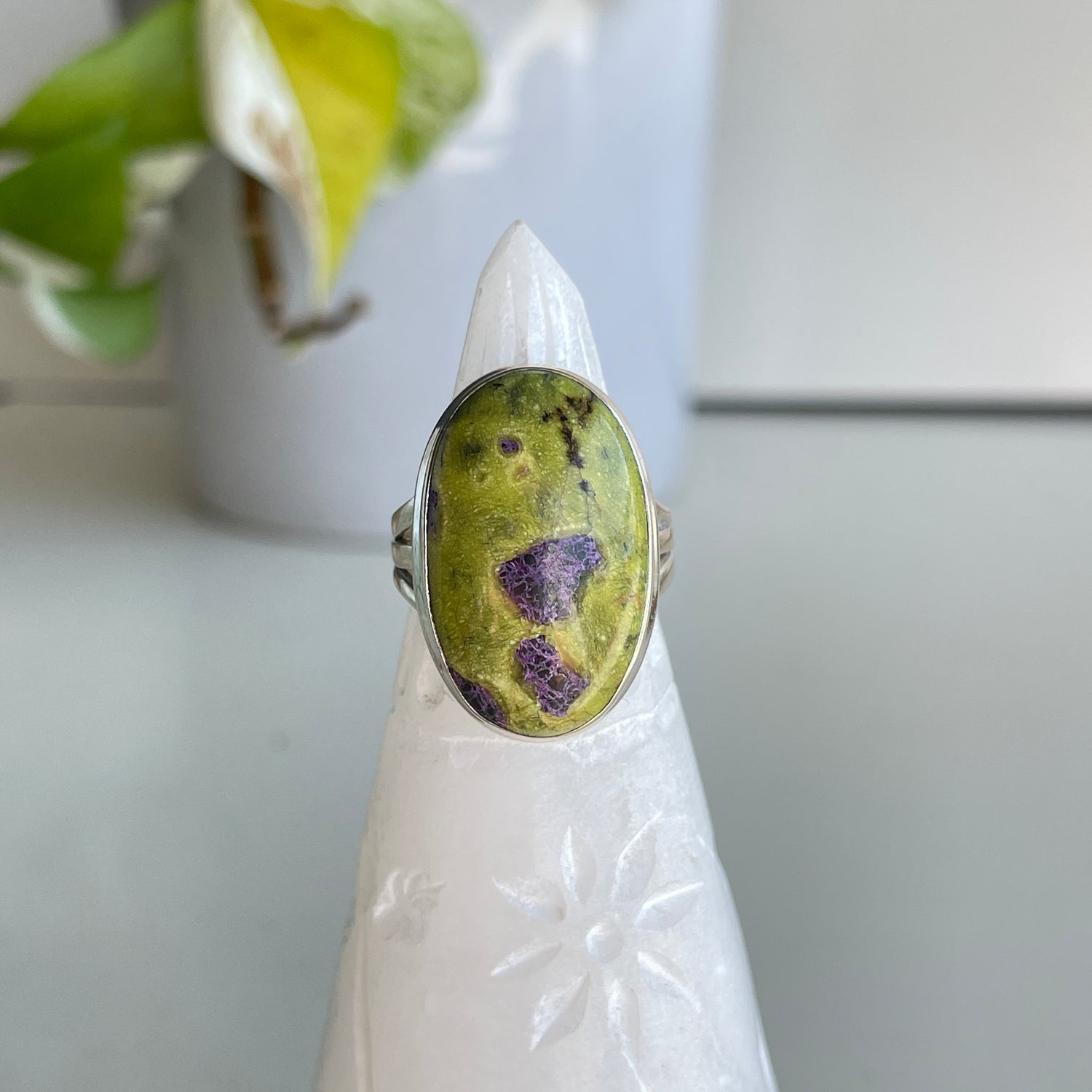 Atlantisite Oval Ring Sz8
