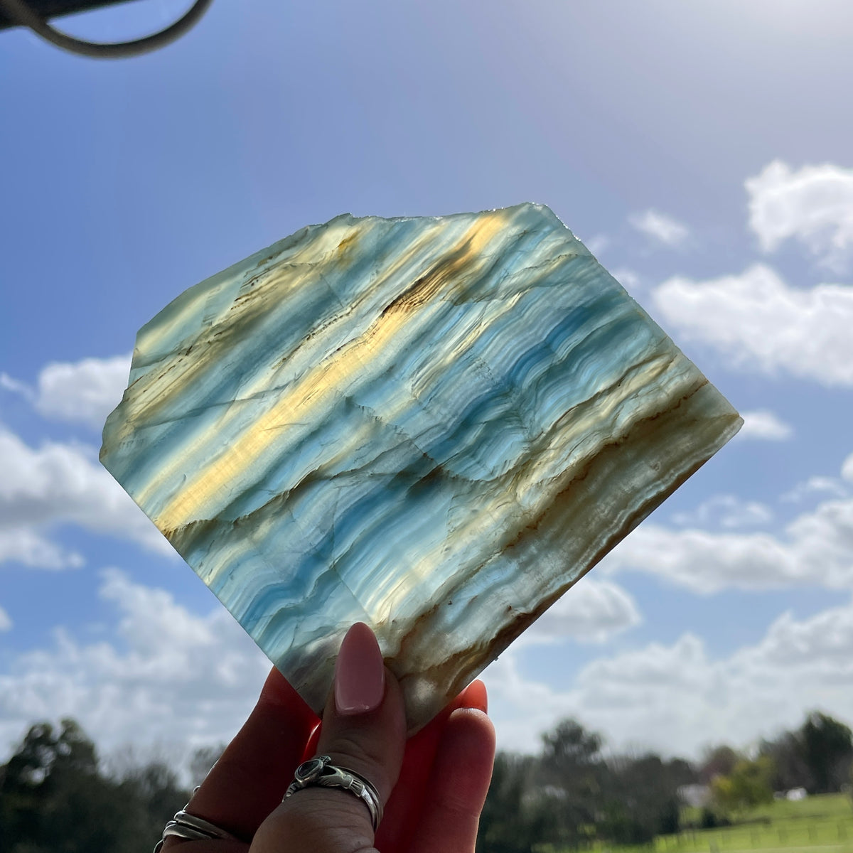 Blue Onyx Slice 296g