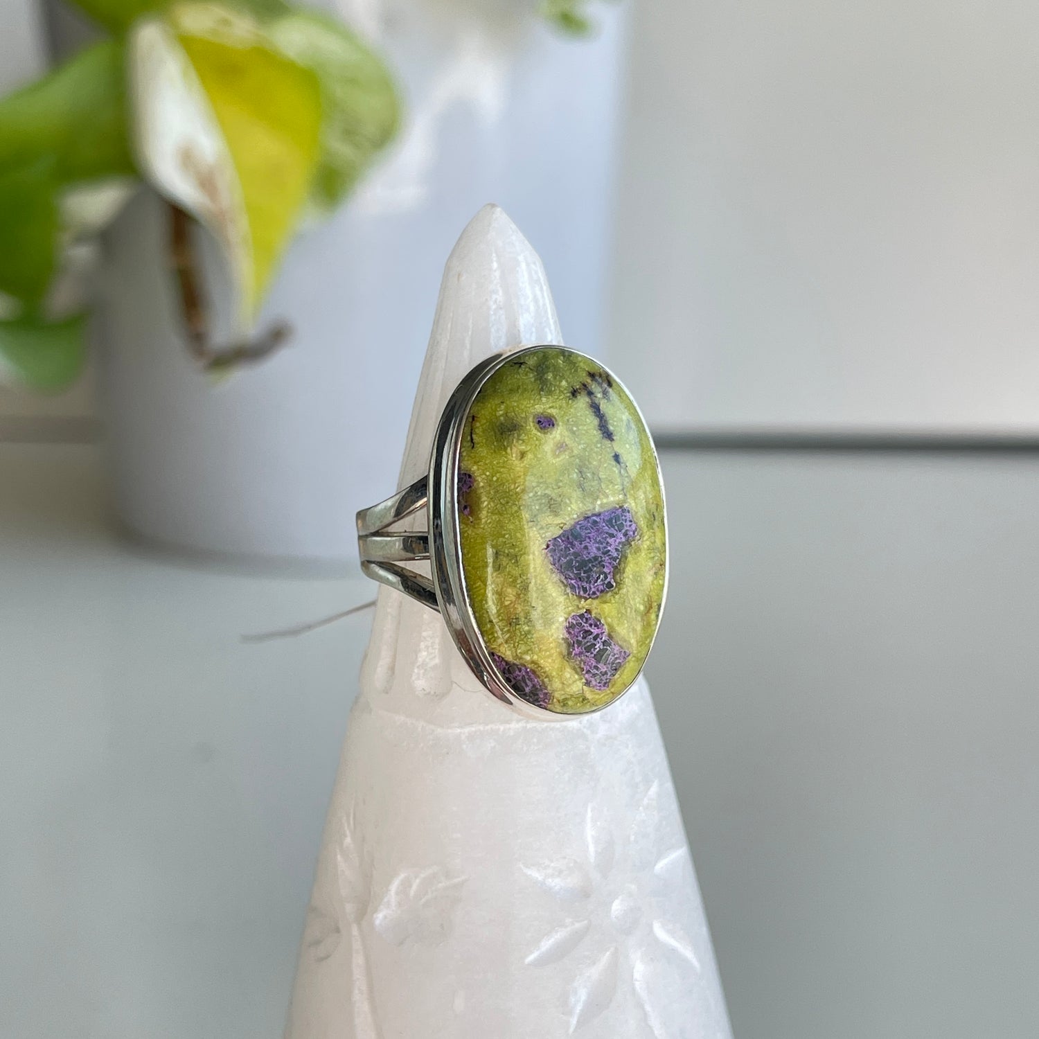 Atlantisite Oval Ring Sz8