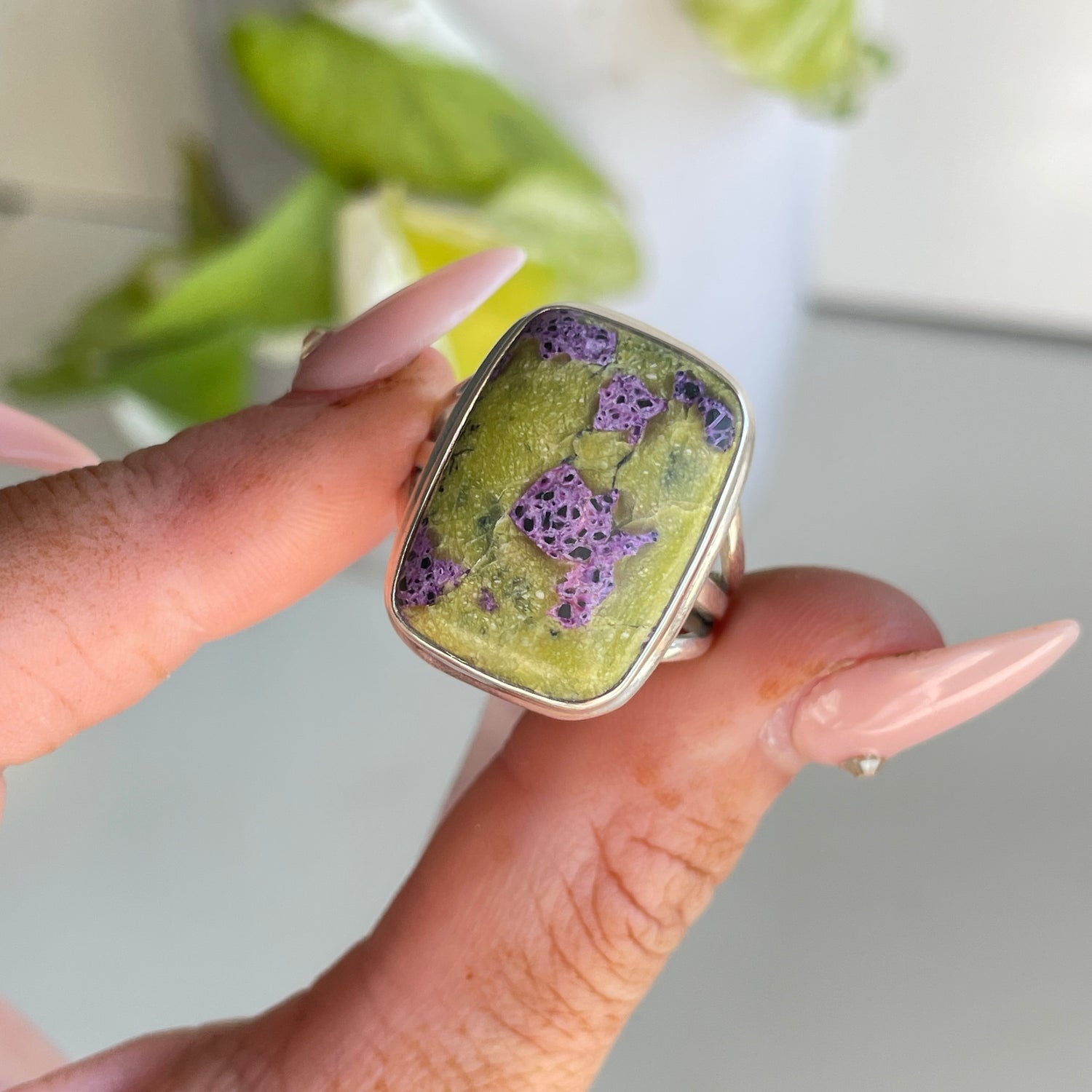 Atlantisite Rectangle Ring Sz10
