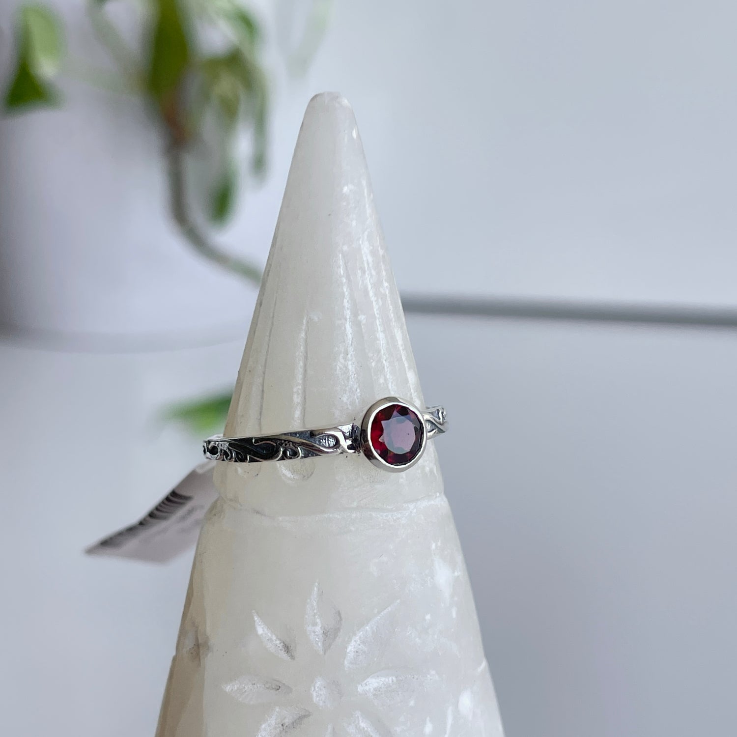 Garnet Round Ring