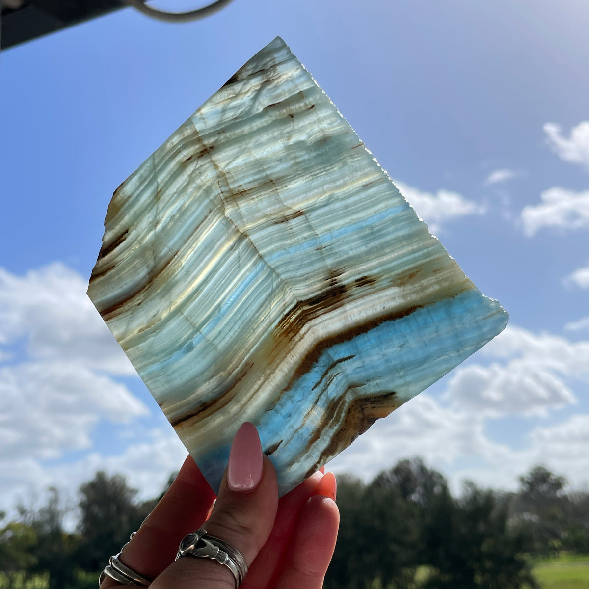 Blue Onyx Slice 282g