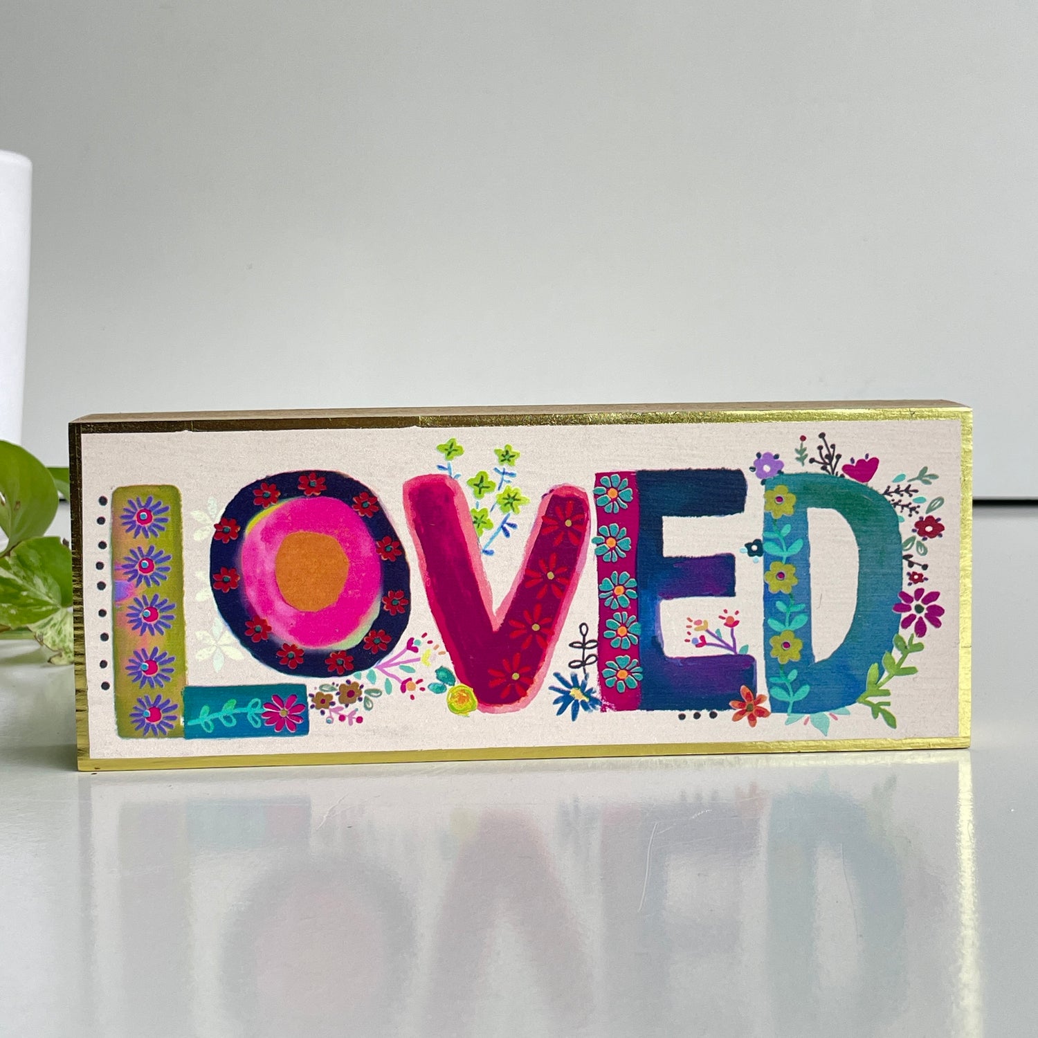 Loved Wooden Block Sign KBS000046