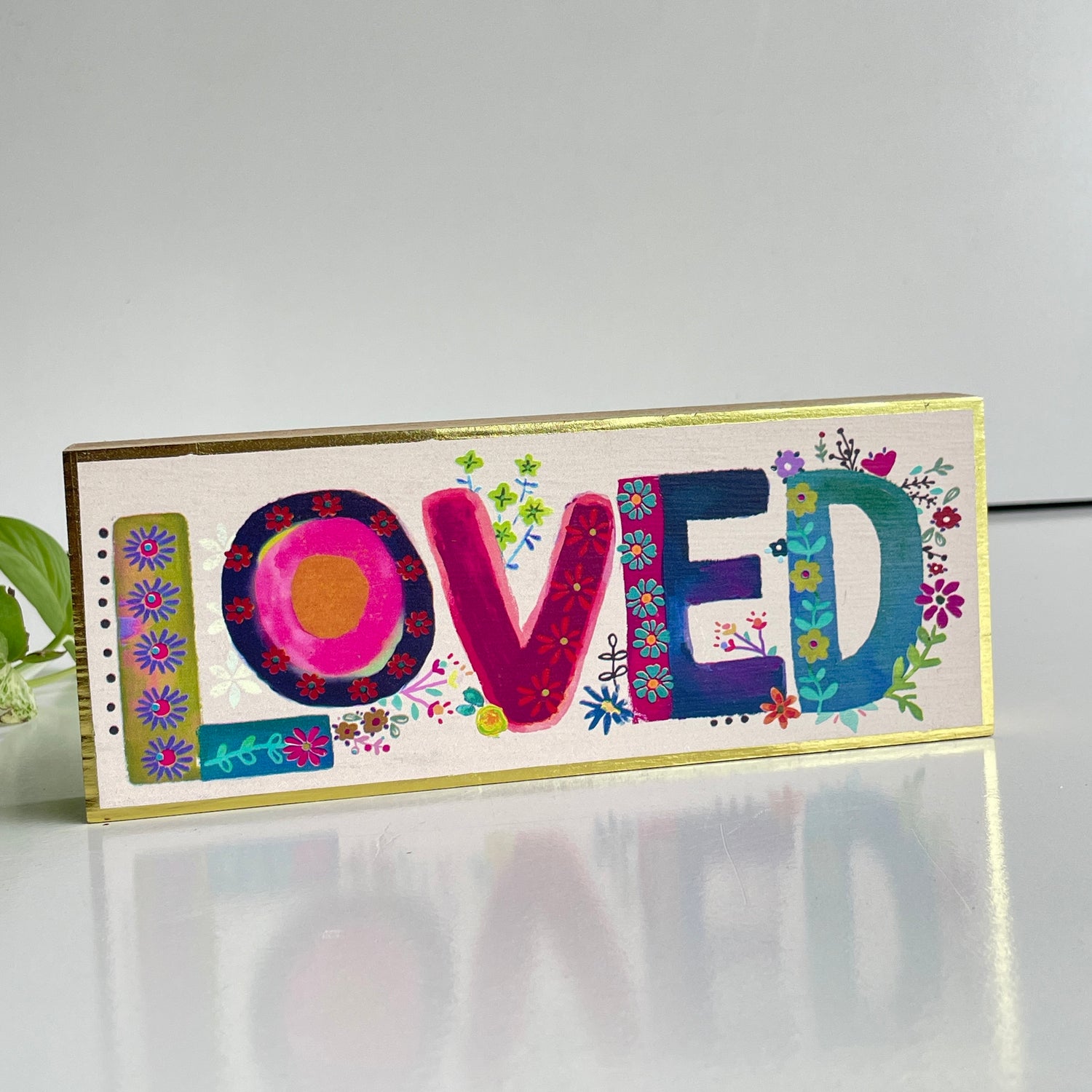 Loved Wooden Block Sign KBS000046
