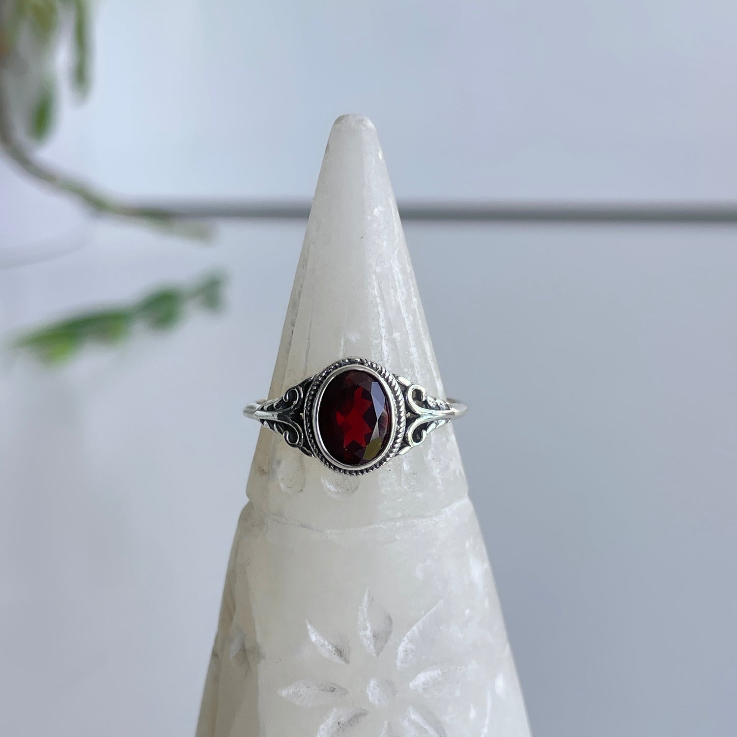 Garnet Oval Ring