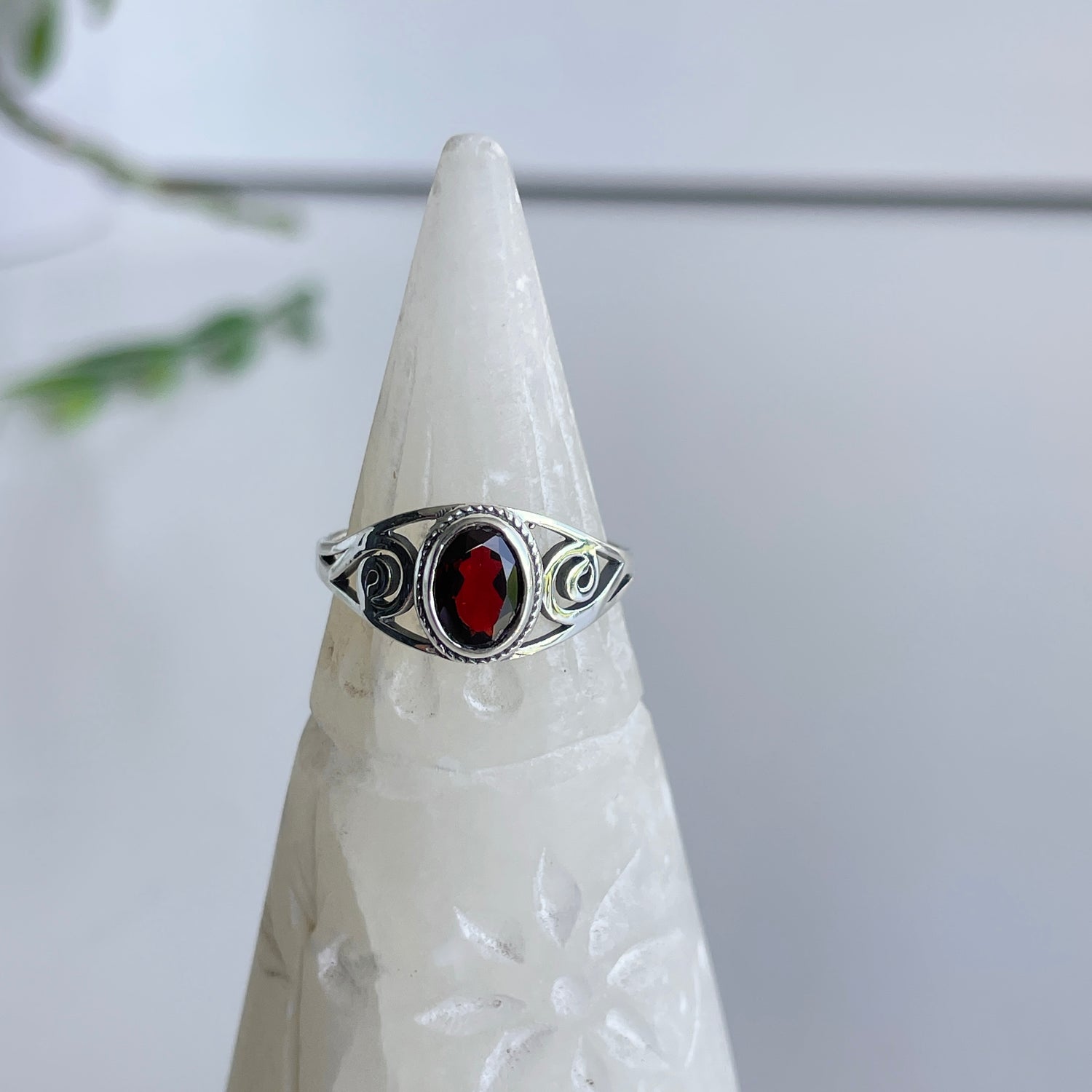 Garnet Oval Ring