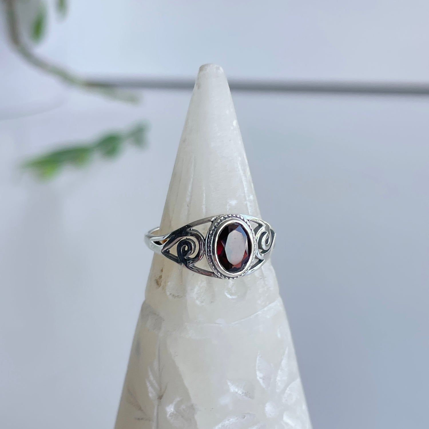 Garnet Oval Ring