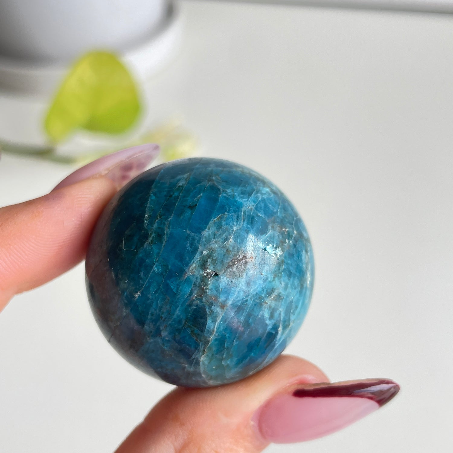 Blue Apatite Sphere Small