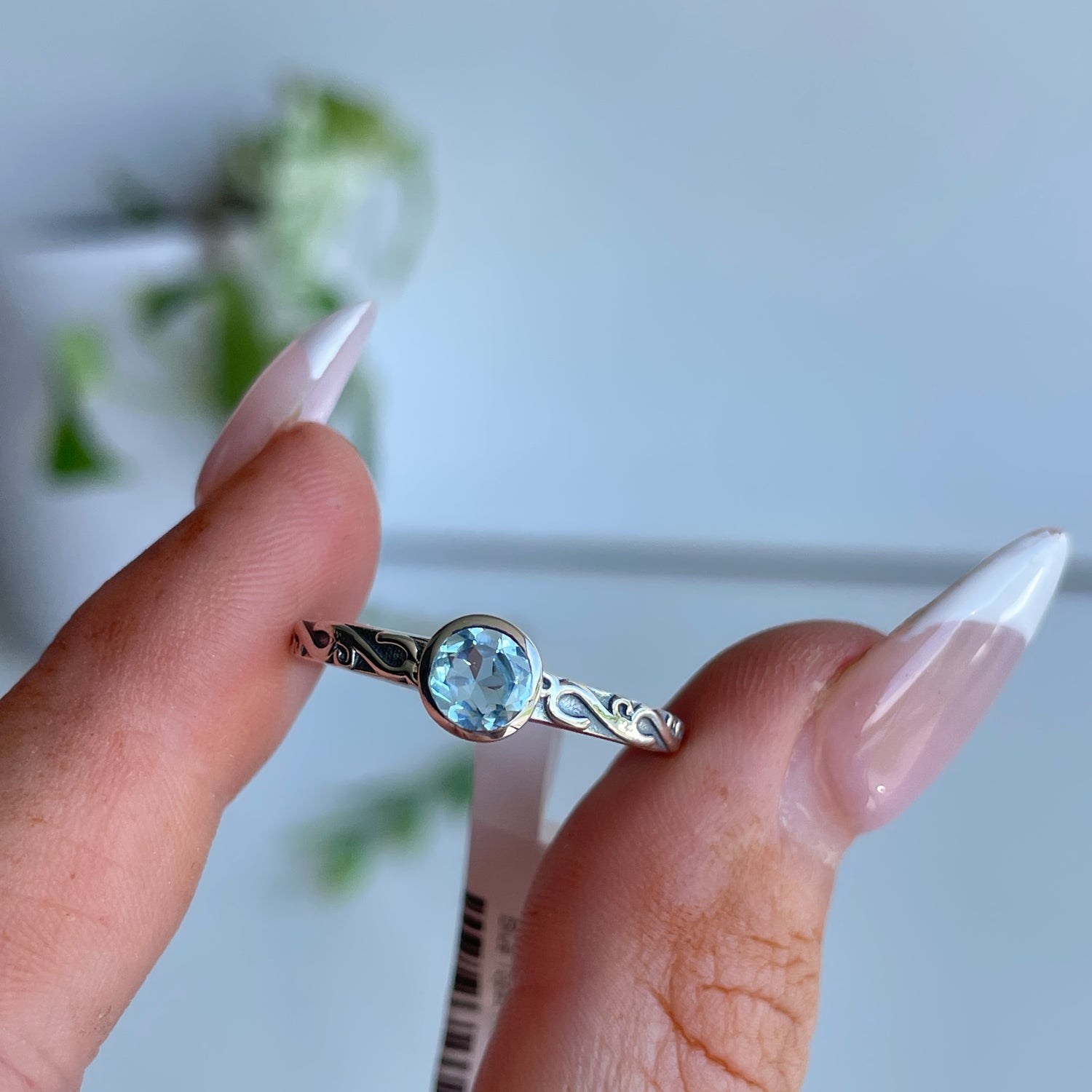 Blue Topaz Round Ring