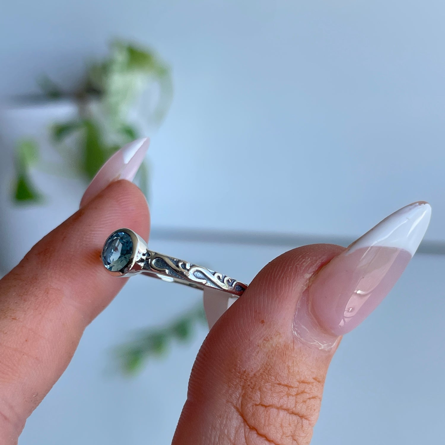 Blue Topaz Round Ring