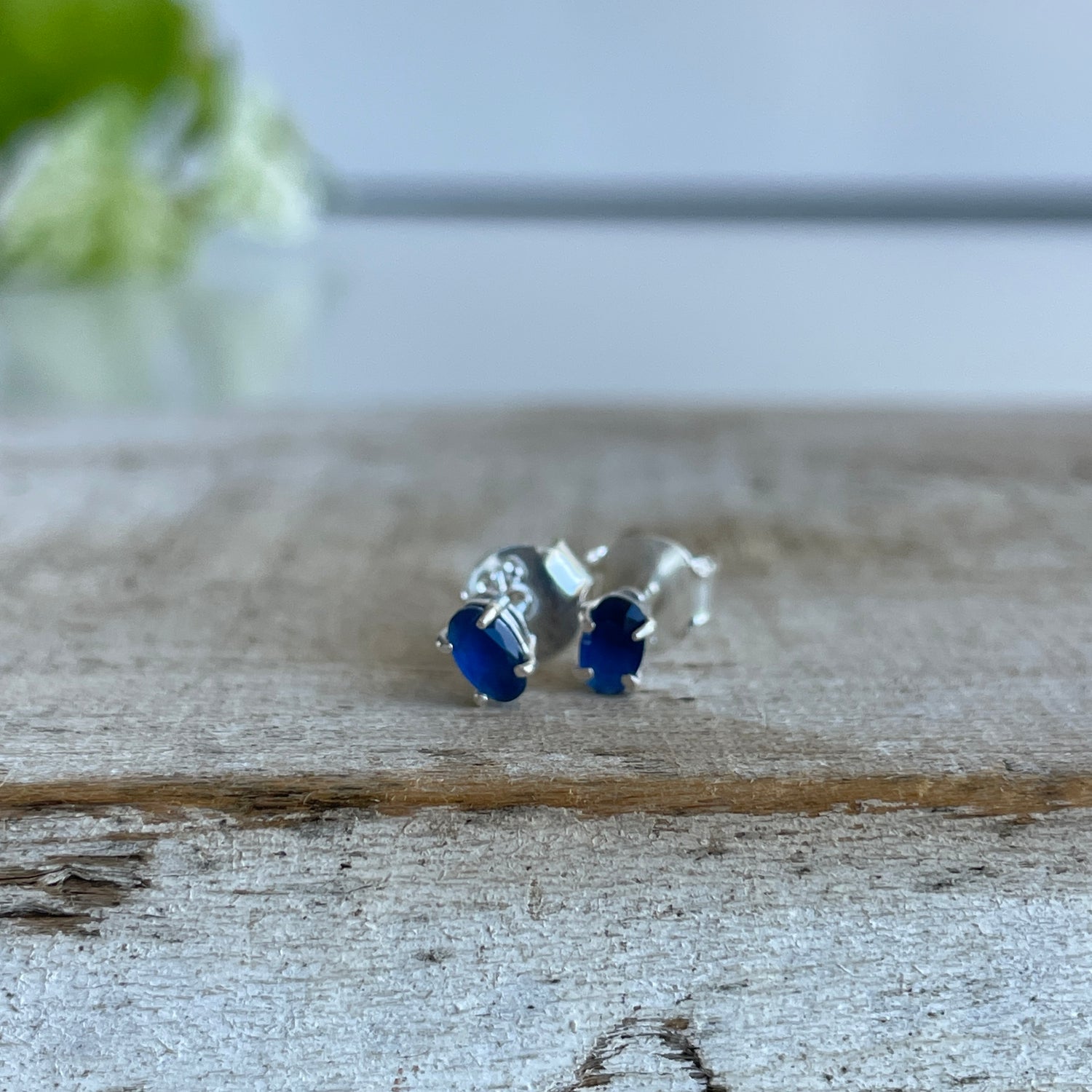 Iolite Oval Studs